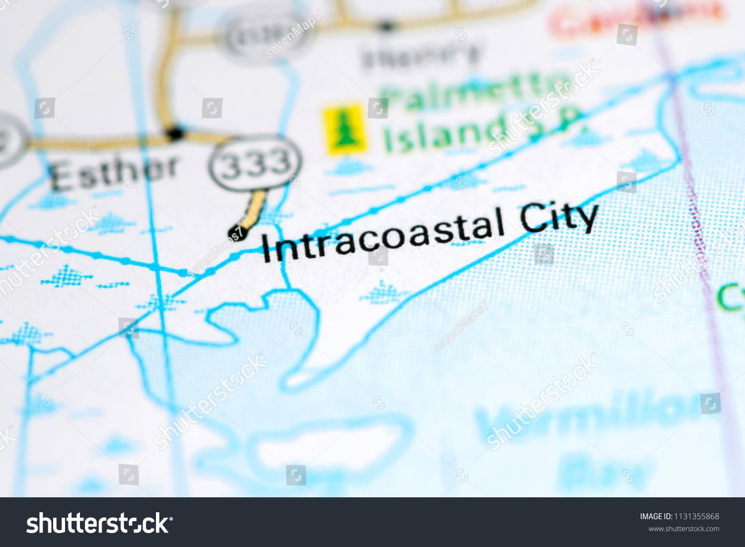 Intracoastal City La Map Intracoastal City Louisiana Usa On Map Stock Photo 1131355868 | Shutterstock