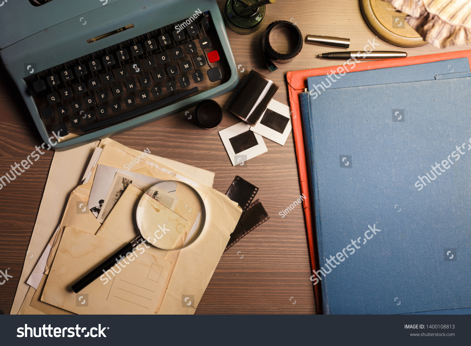 Investigator Desk Confidential Documents Vintage Typewriter Stock Photo Edit Now Investigator Desk Confidential Documents Vintage Typewriter Stock Photo Edit Now