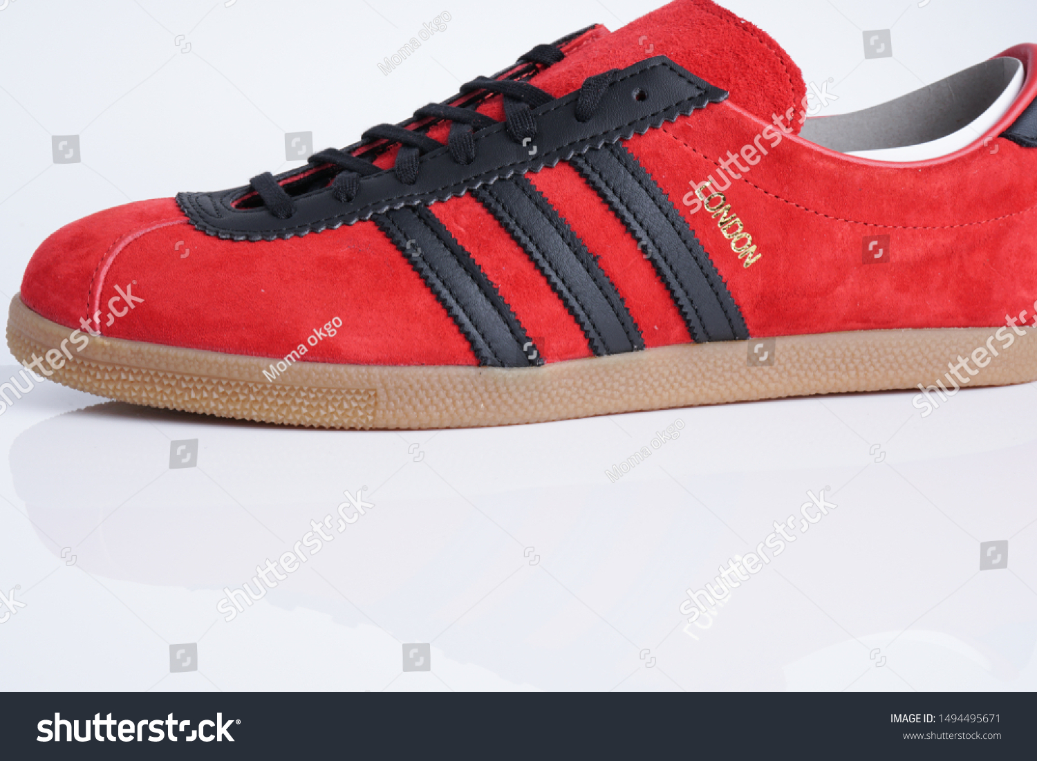 red adidas london trainers