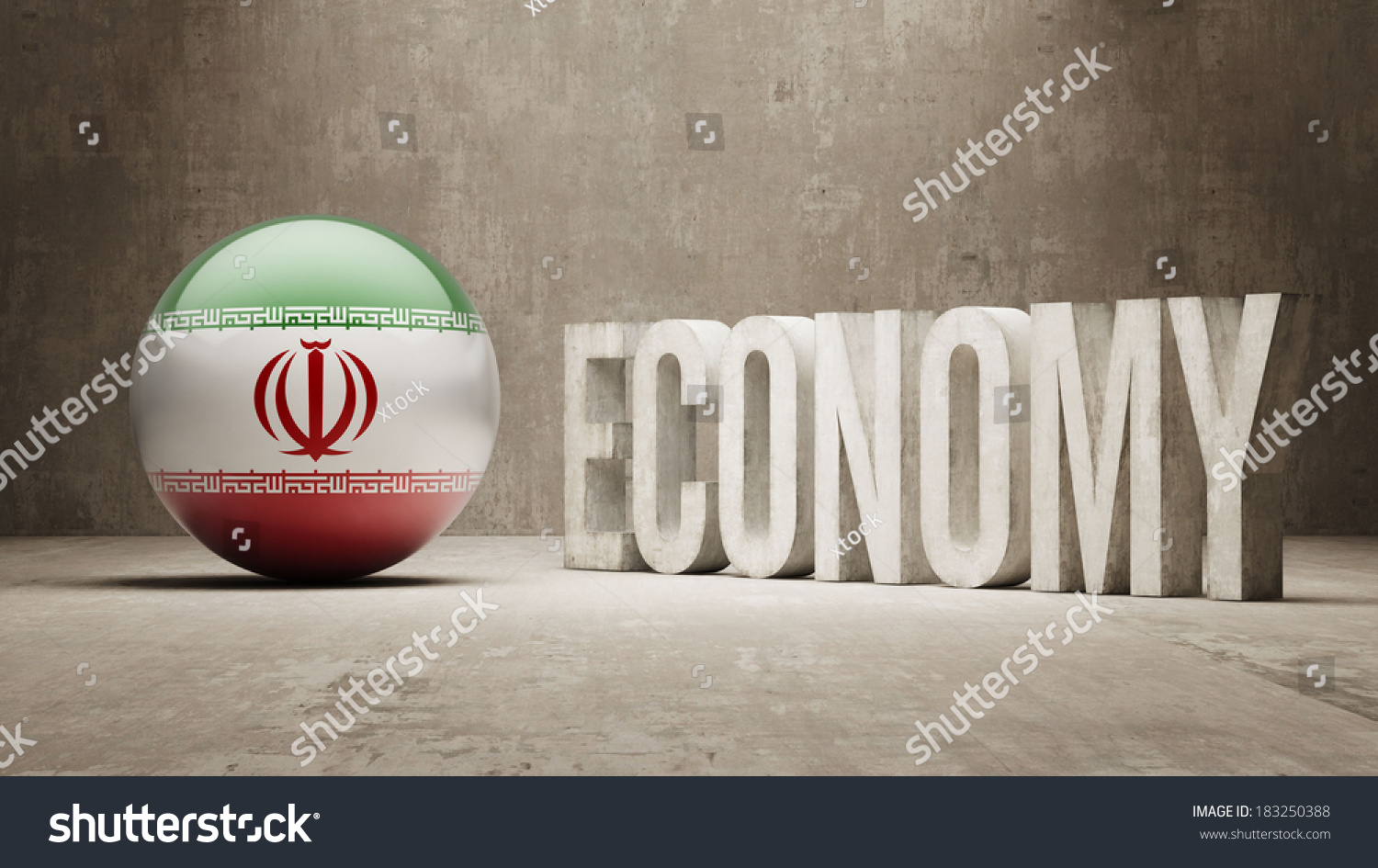 Iran High Resolution Economy Concept Stock Illustration 183250388