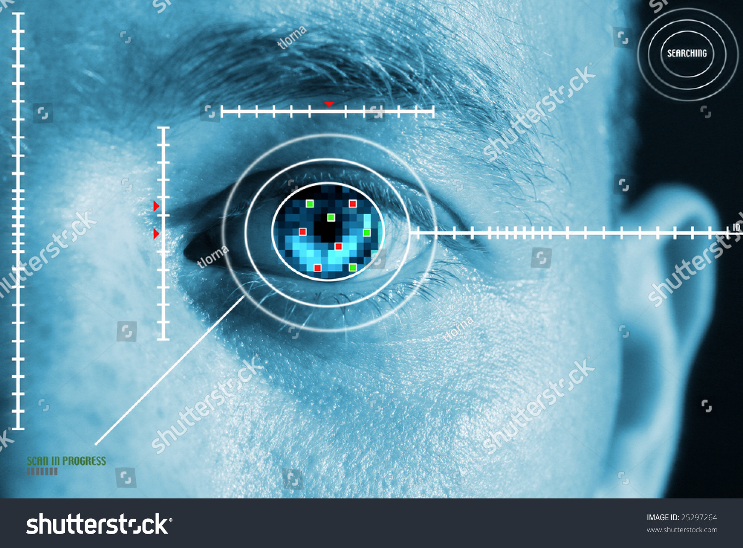 Iris Scan Security Identification Eye Scanner Stock Photo 25297264 - Shutterstock