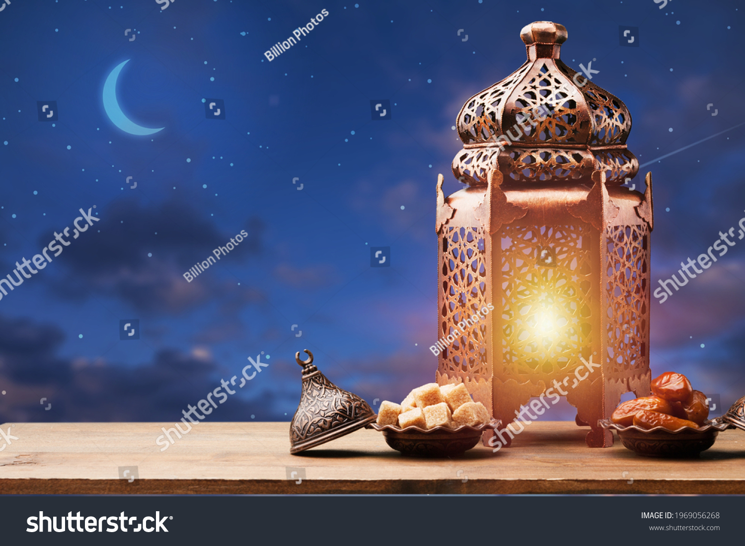 Islamic Greeting Muslim Holidays Arabic Ramadan Stock Photo 1969056268