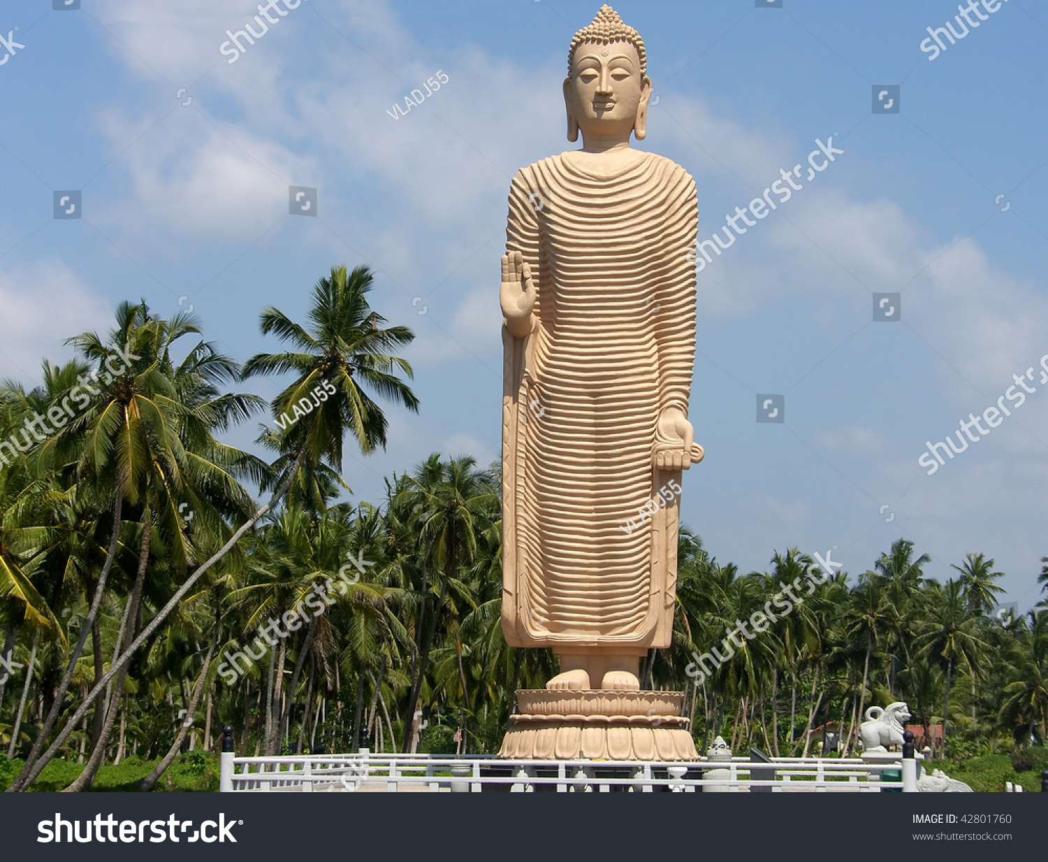 Island Sri Lanka (Ceylon), The Statue Of The Buddha Put By Japanese In ...