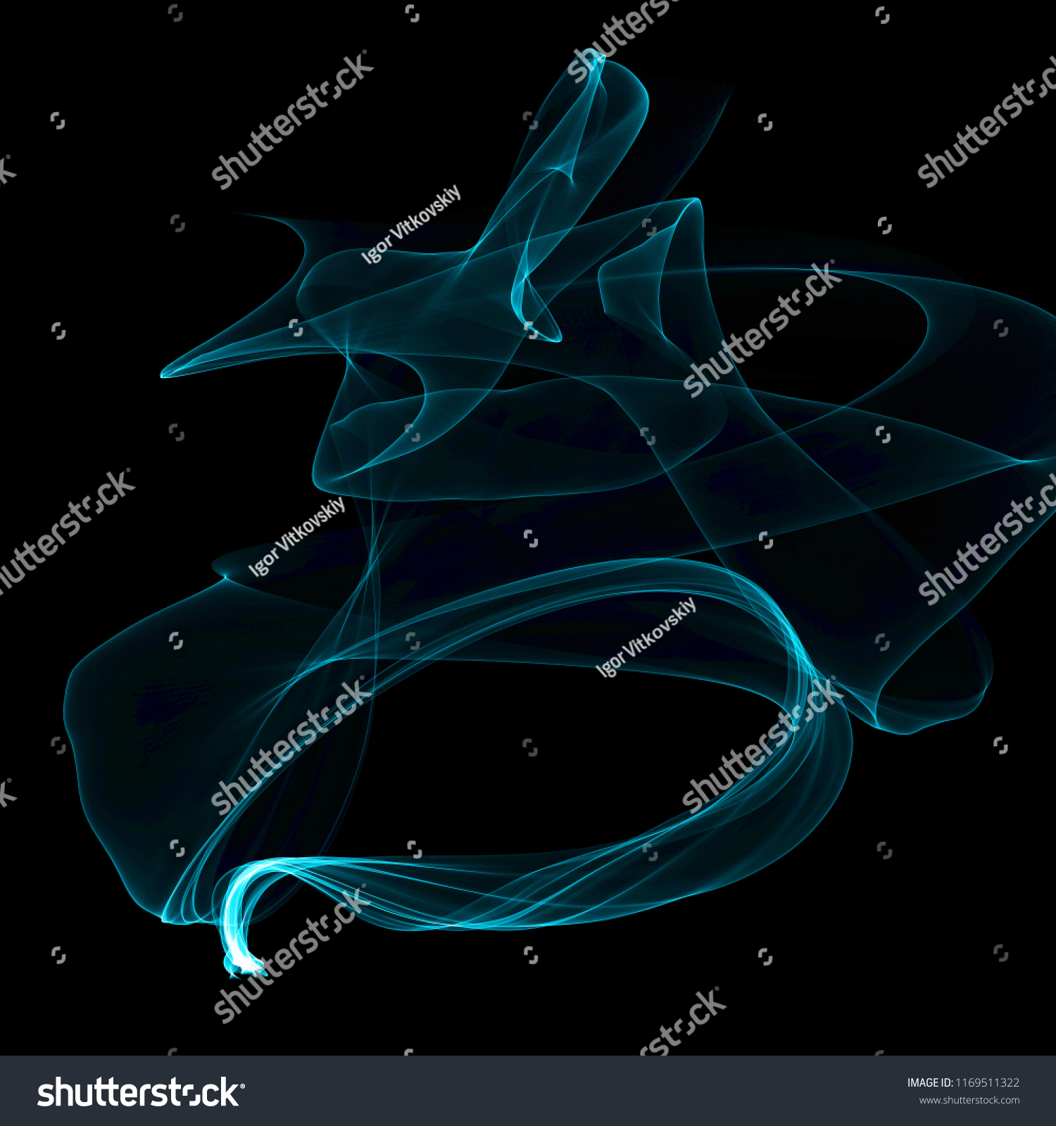 Isolated Abstract Blue Fire Effect On Stock Illustration 1169511322 