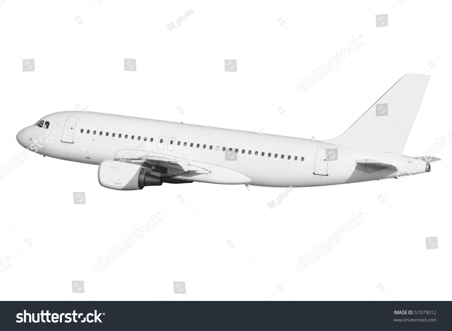 Isolated Airplane Clear Surface Ready Editing Stock Photo 51079012 ...