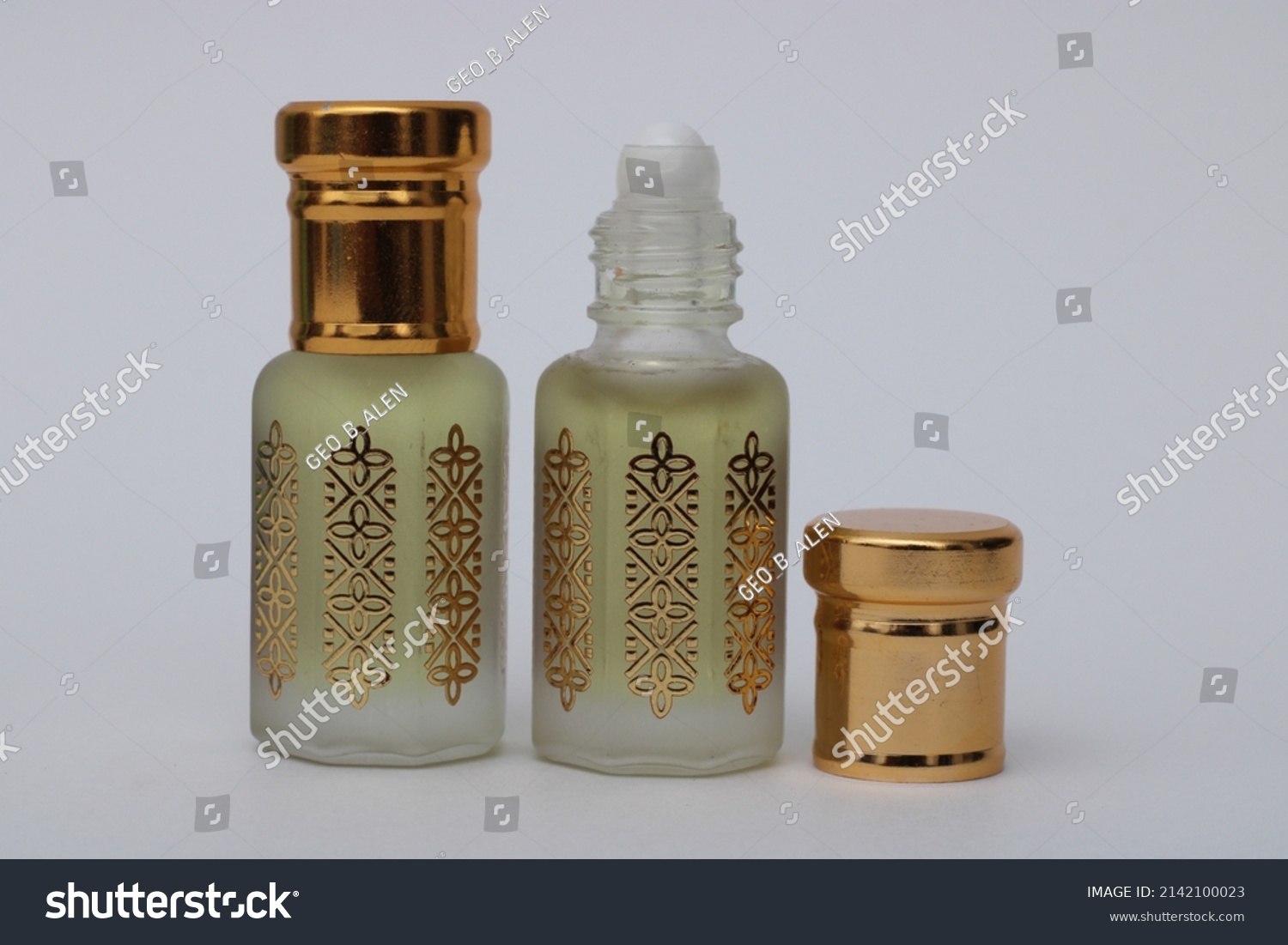 Isolated Arabian Oud Attar Perfume Mini Stock Photo 2142100023 ...