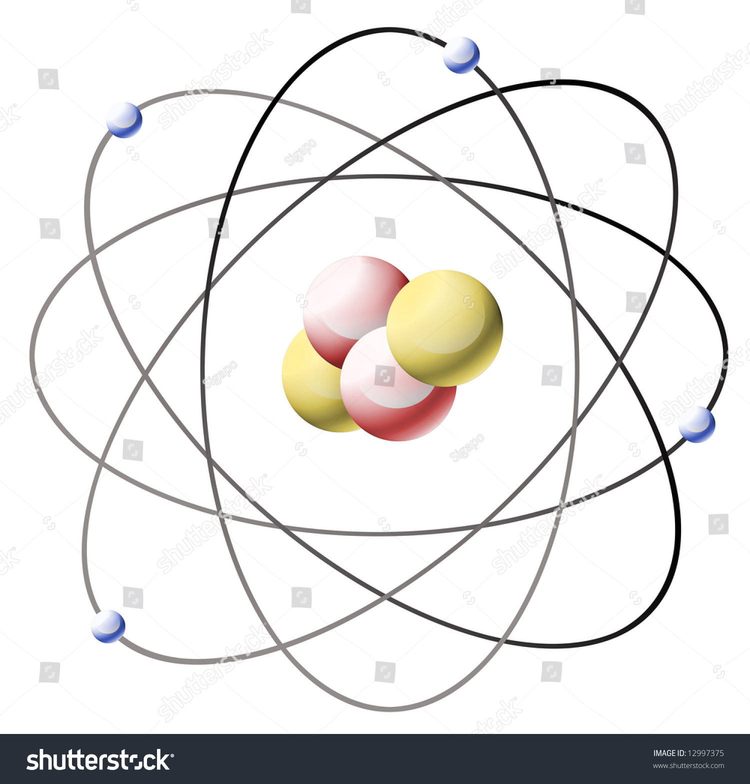 Isolated Atom Molecule Illustration - 12997375 : Shutterstock