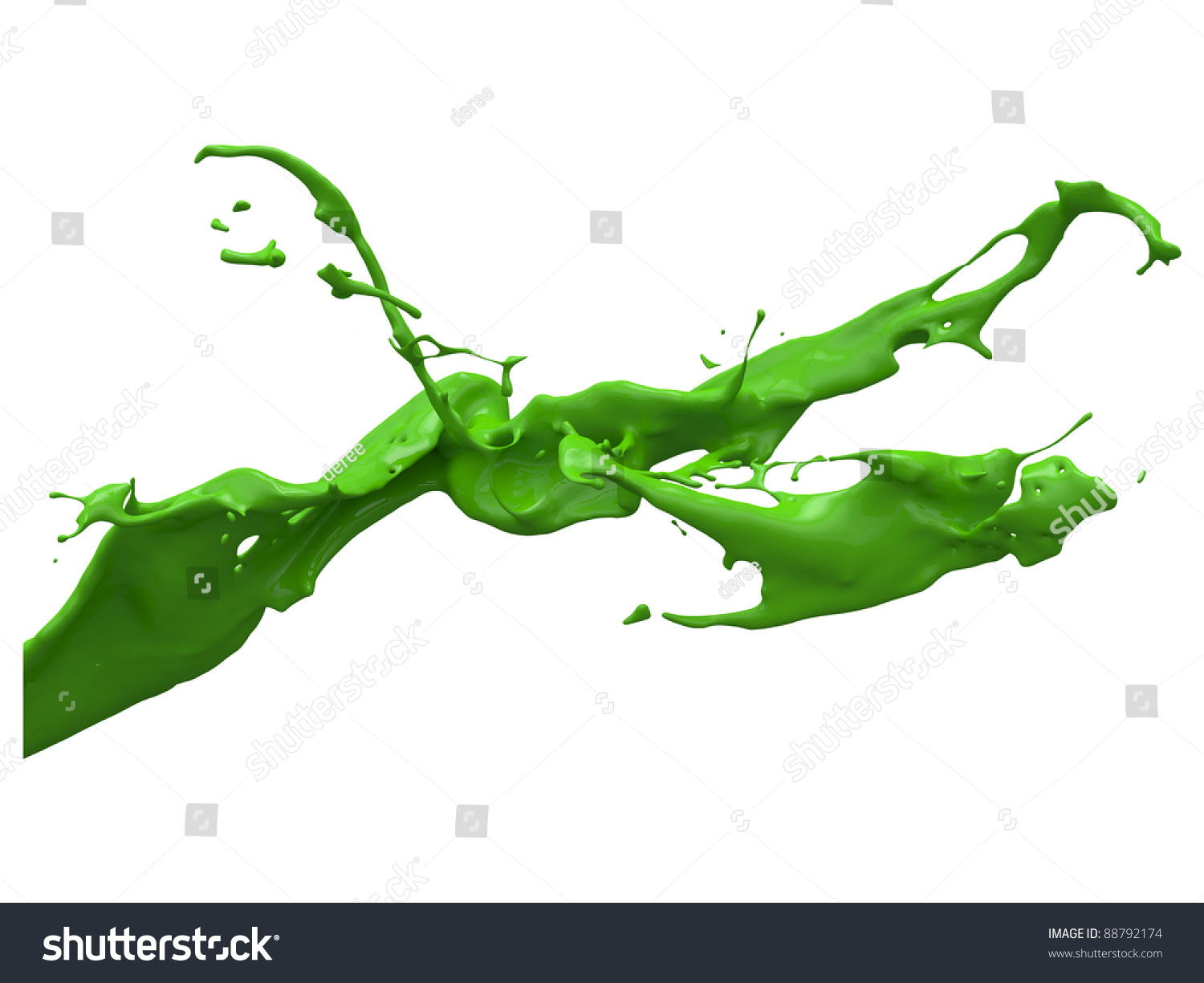 Isolated 3d Paint Splash Stock Photo 88792174 : Shutterstock