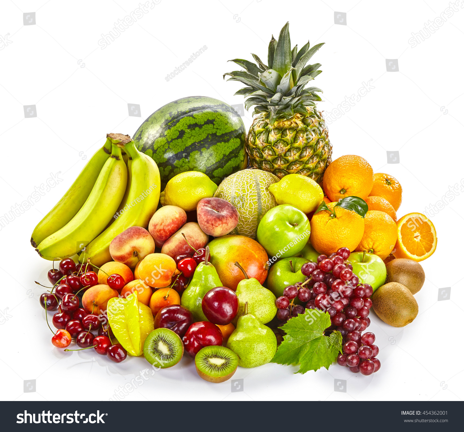 Isolated Display Fresh Healthy Tropical Fruit Stock Photo 454362001 ...