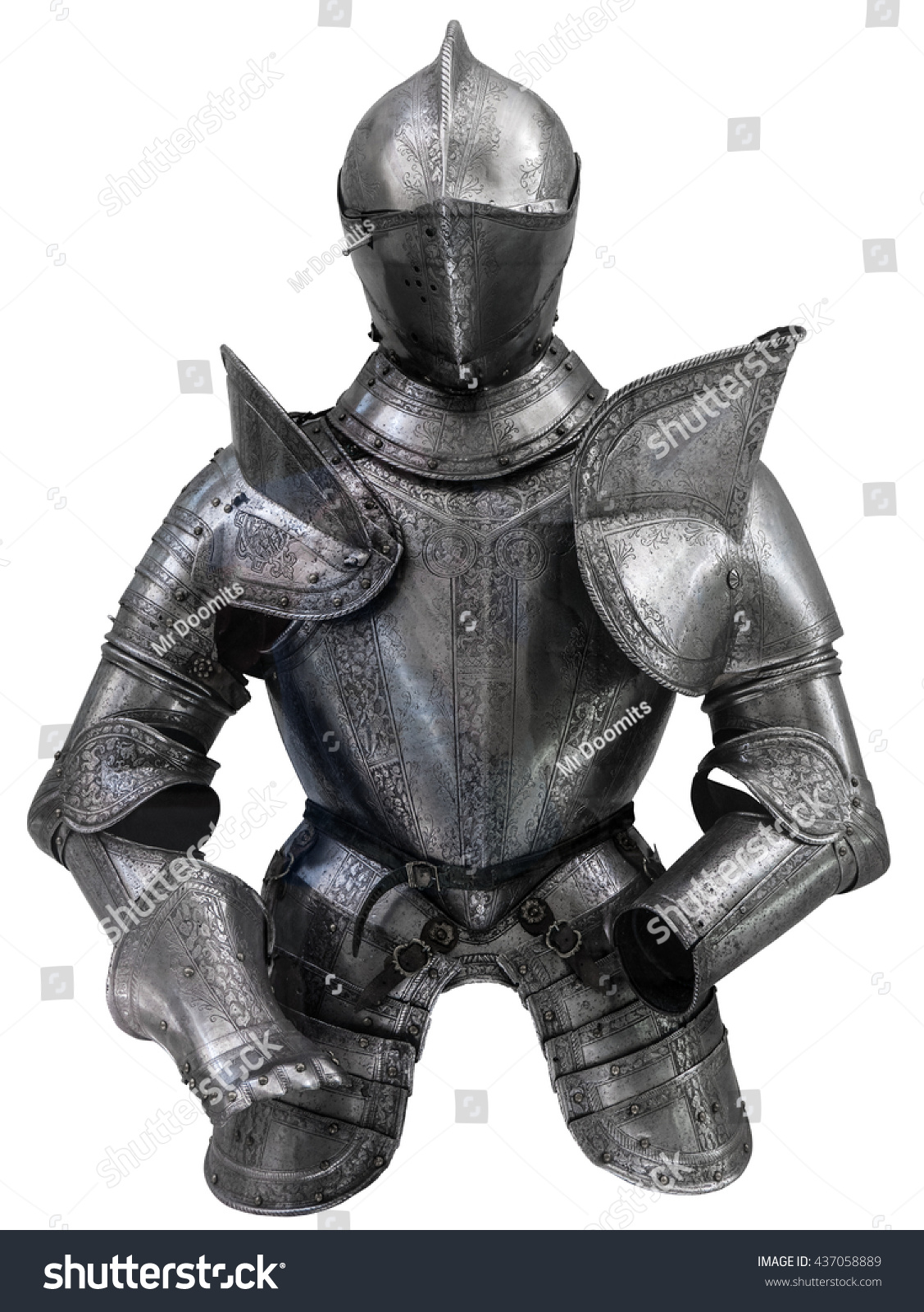 Isolated European Medieval Suit Armour Armor Stock Photo 437058889 Isolated European Medieval Suit Armour Armor Stock Photo 437058889