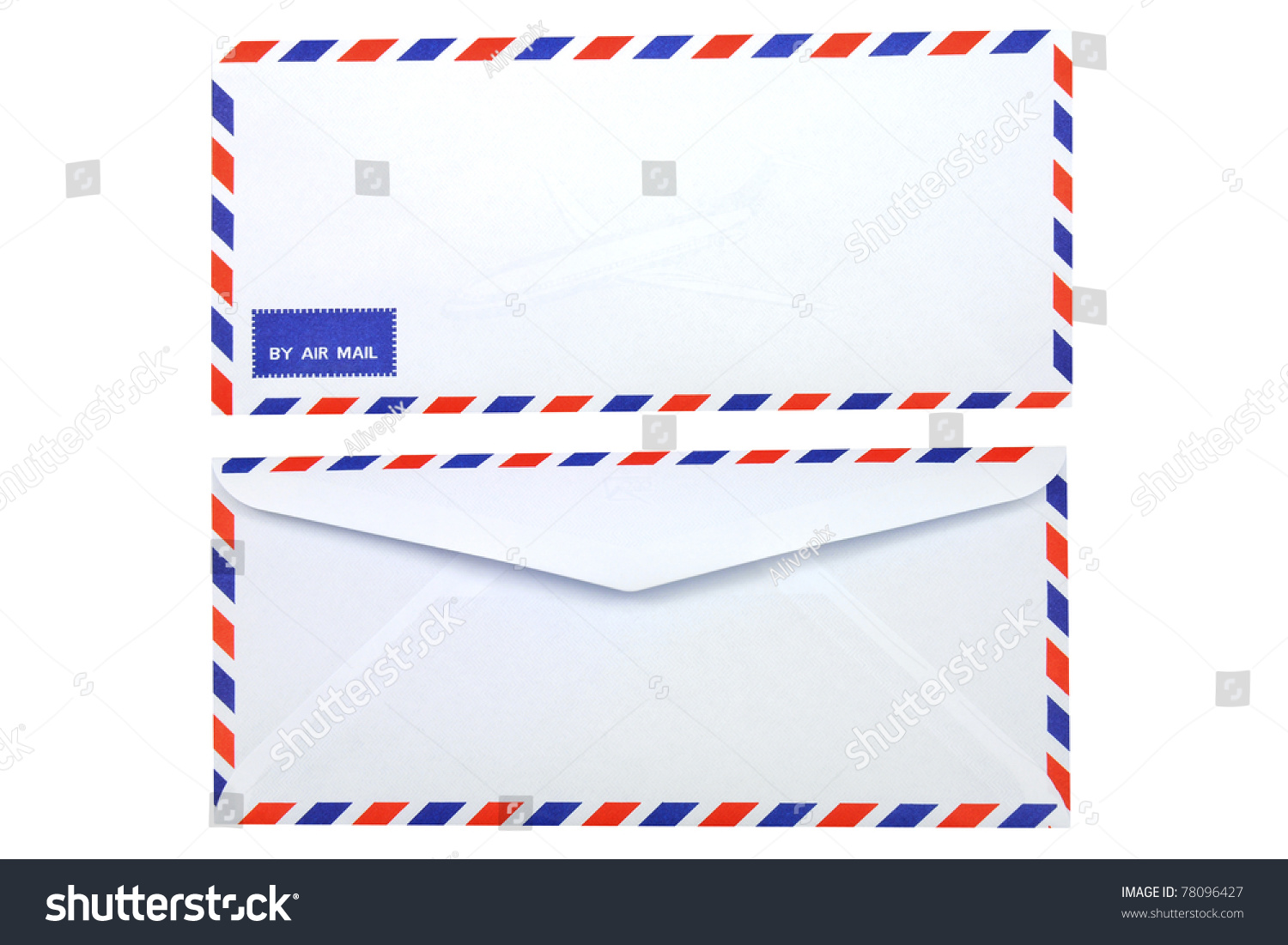 Isolated Front Back Air Mail Envelope Stock Photo 78096427 Shutterstock