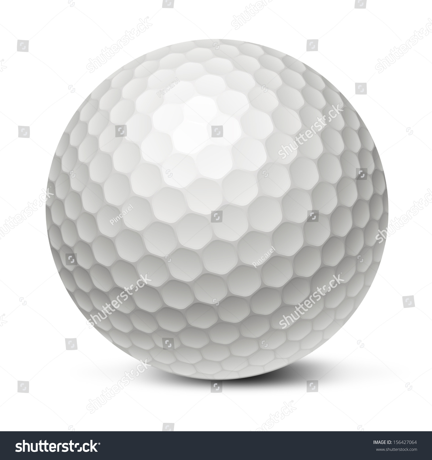 Isolated Golf Ball On A White Background Stock Photo 156427064 ...