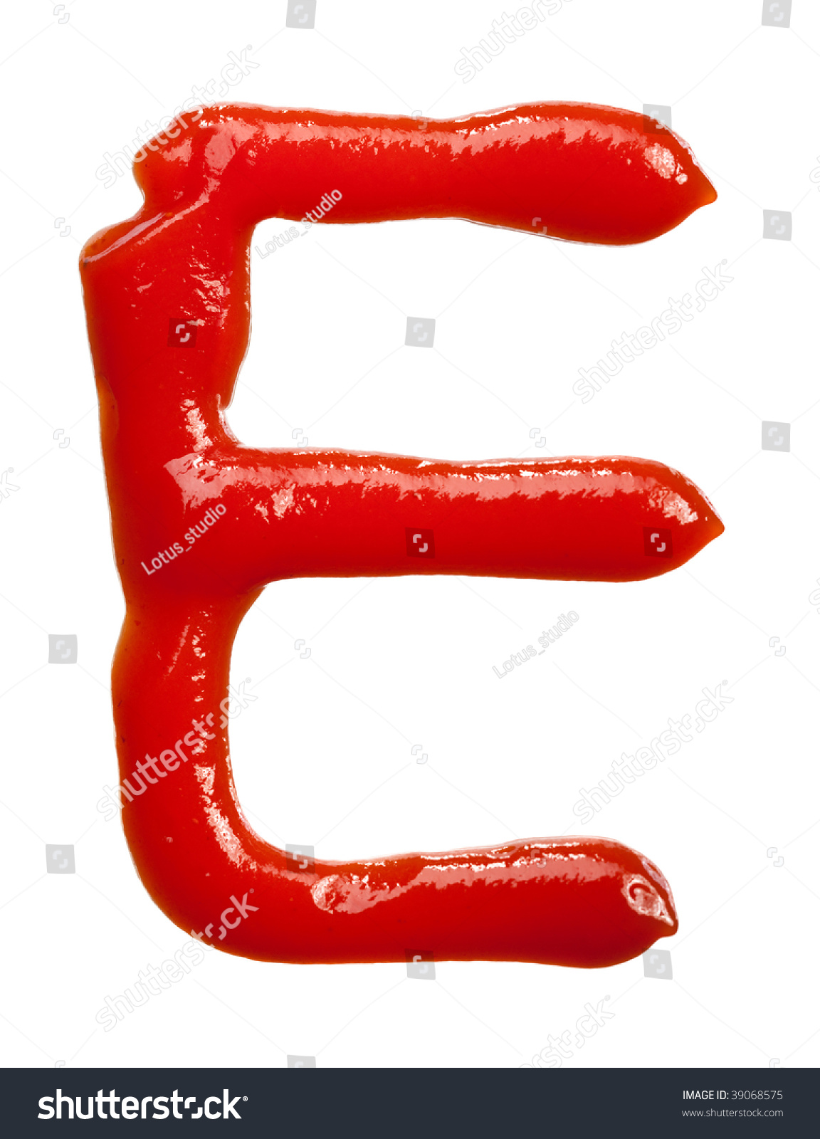 Isolated Letter Ketchup Alphabet On White Stock Photo 39068575 ...