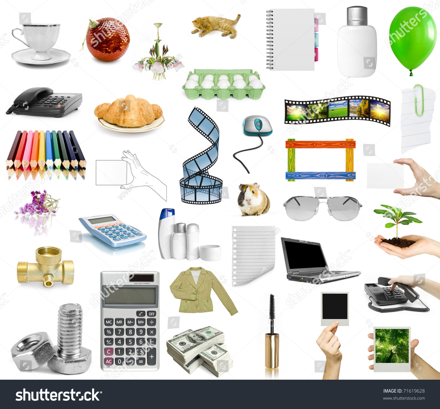 Isolated Objects On White Background Stock Photo 71619628 - Shutterstock