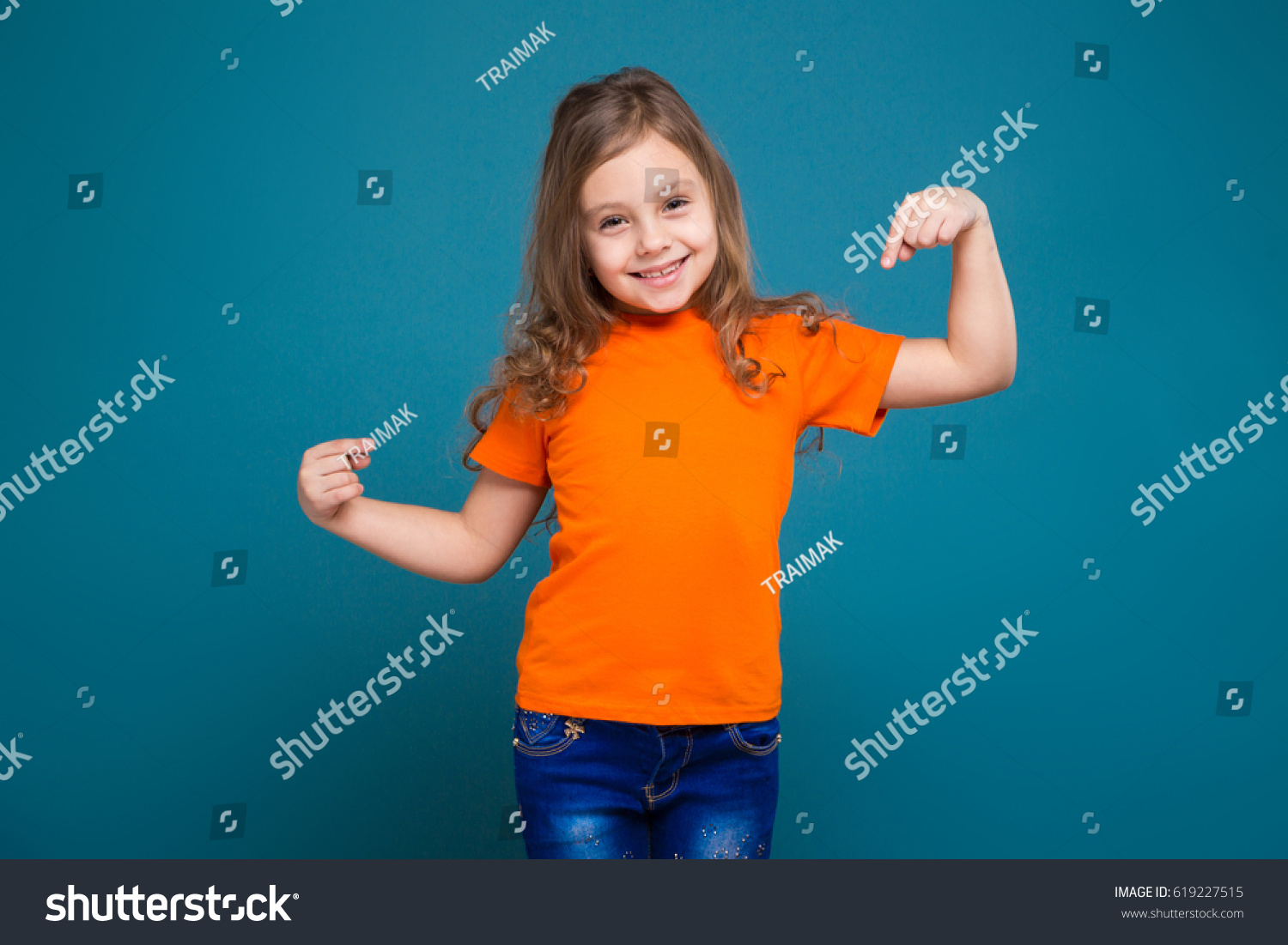 orange color t shirt kids