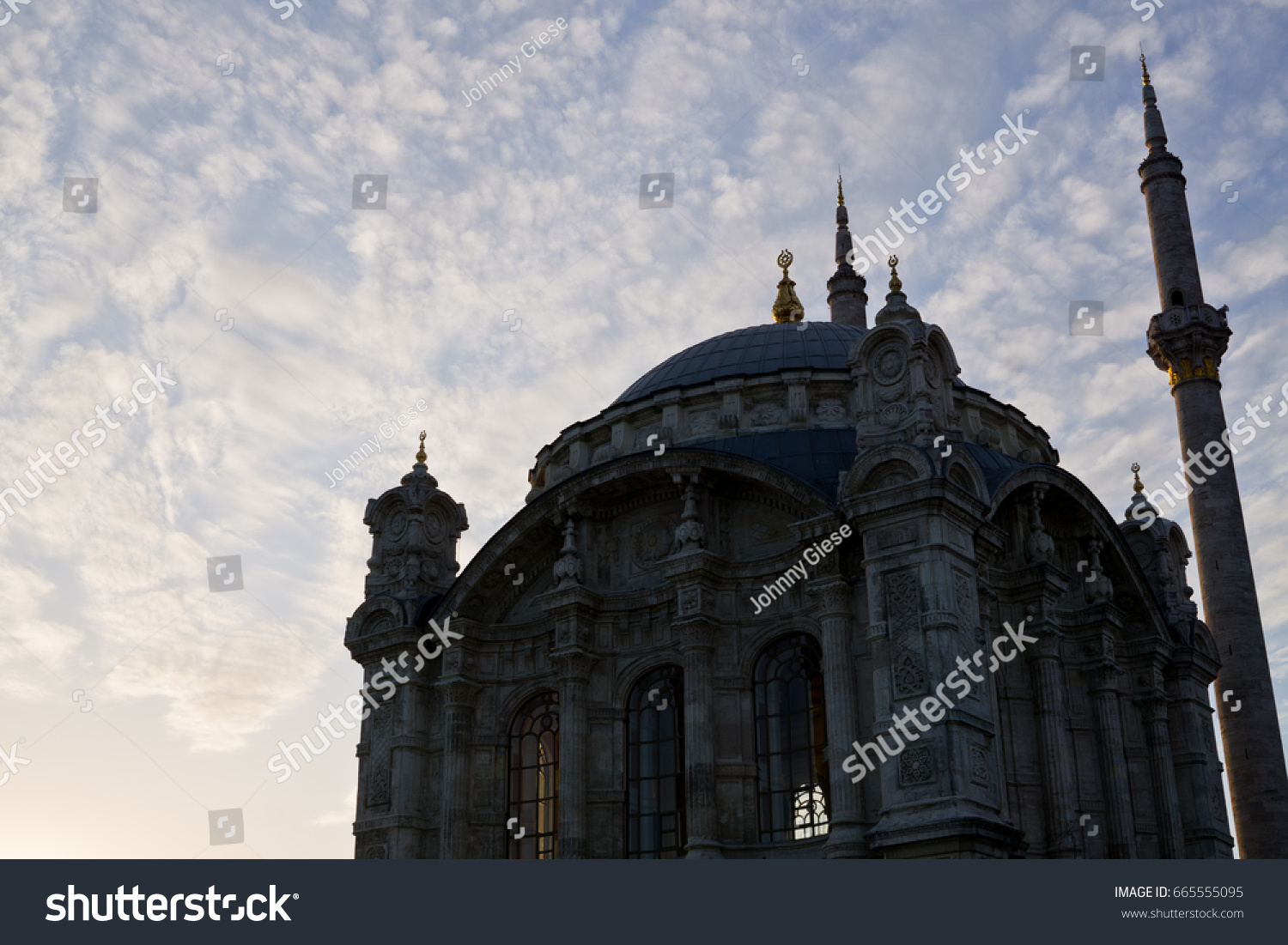 Isolated Ortakoy Mosque Known Mecidiye Camii Stock Photo