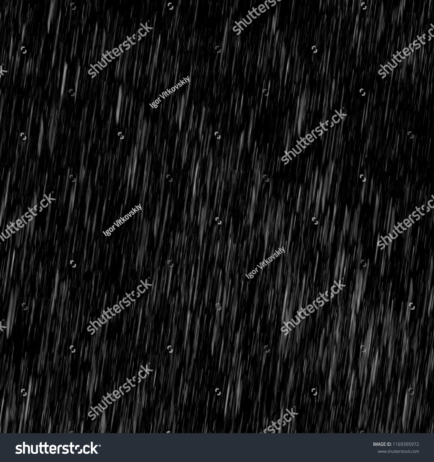 黒い夜の背景にリアルな雨の視覚効果 水が滴る のイラスト素材