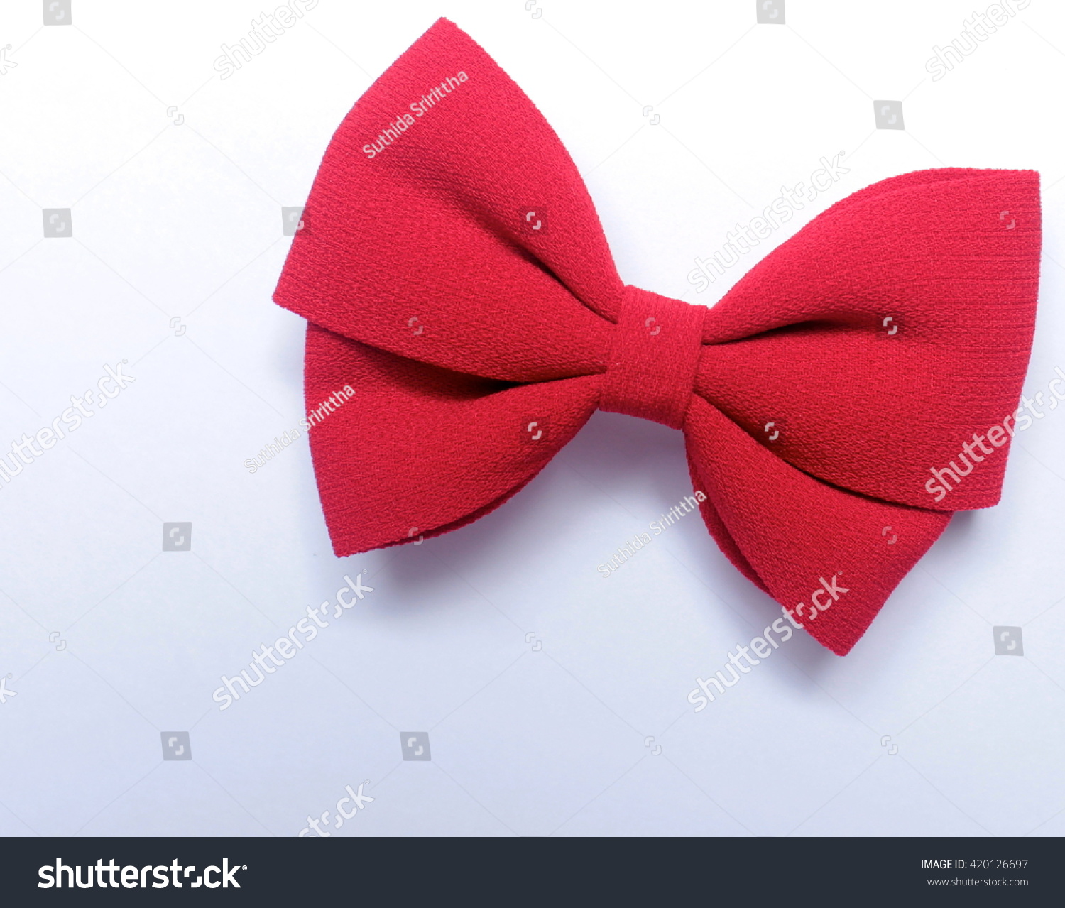 Isolated Red Bow For Hair Stock Photo 420126697 : Shutterstock