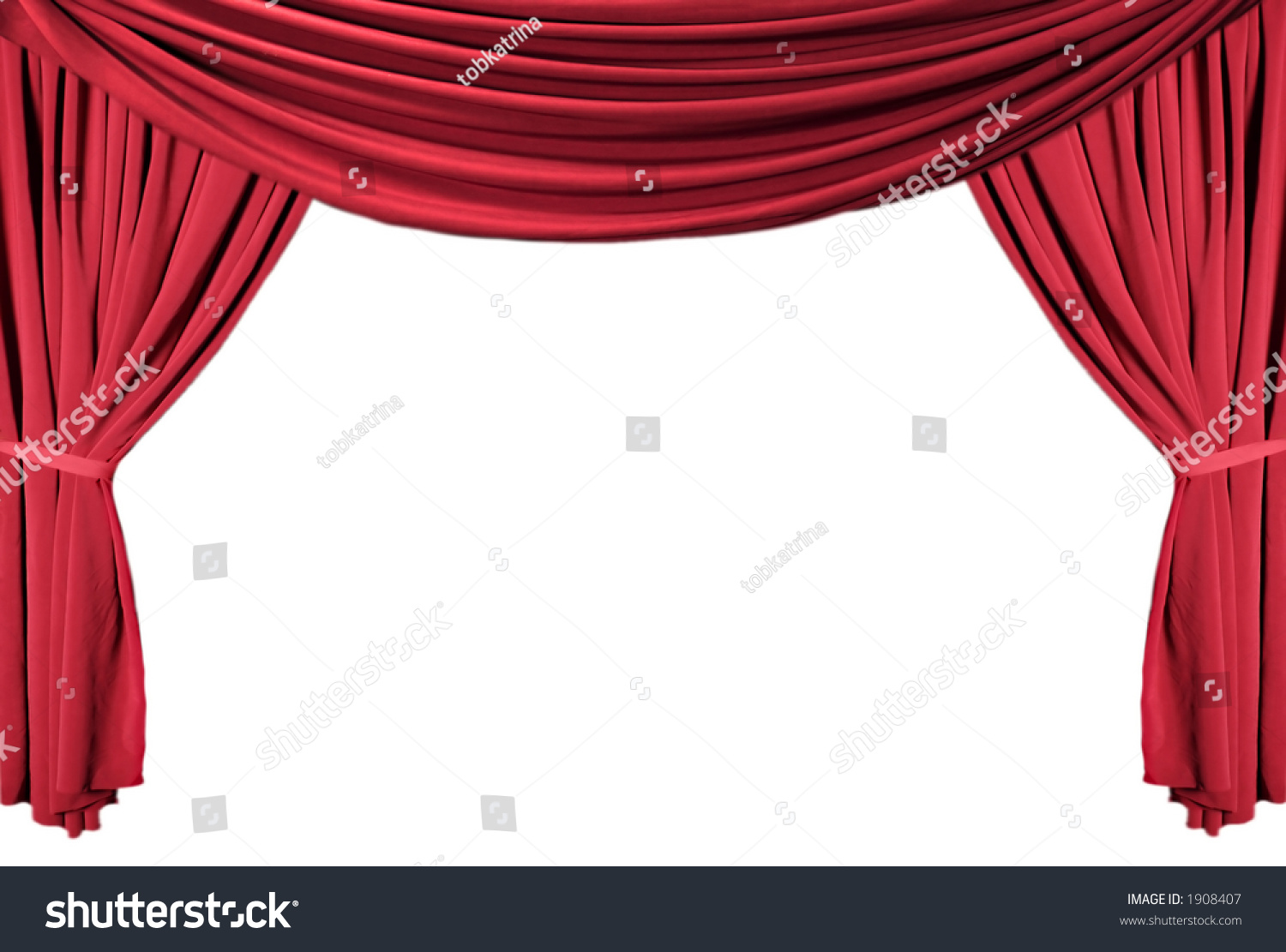Isolated Red Draped Theater Curtains Series Stock Photo 1908407 ...