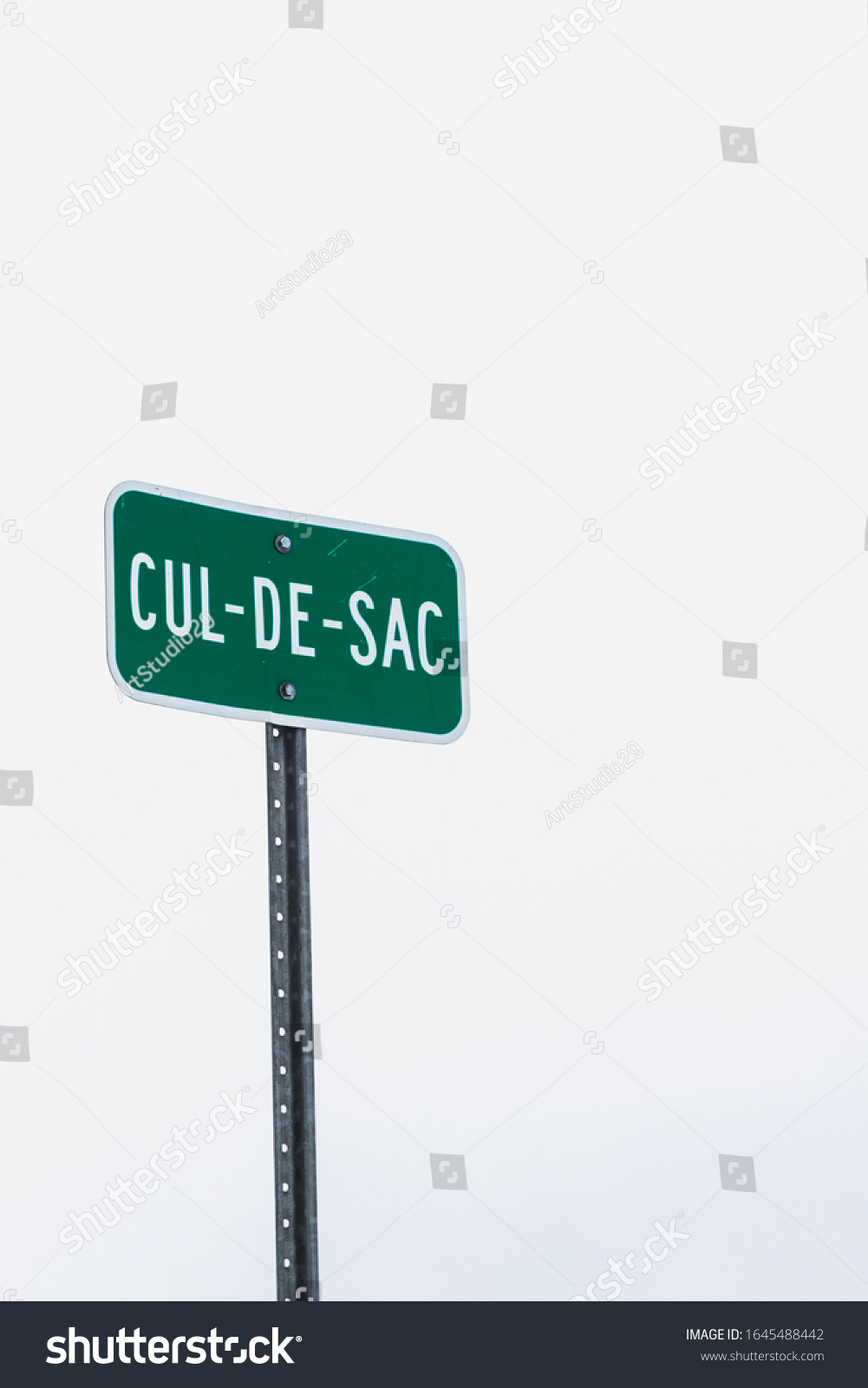 Isolated Road Sign French Culdesac Meaning Stock Photo Edit Now