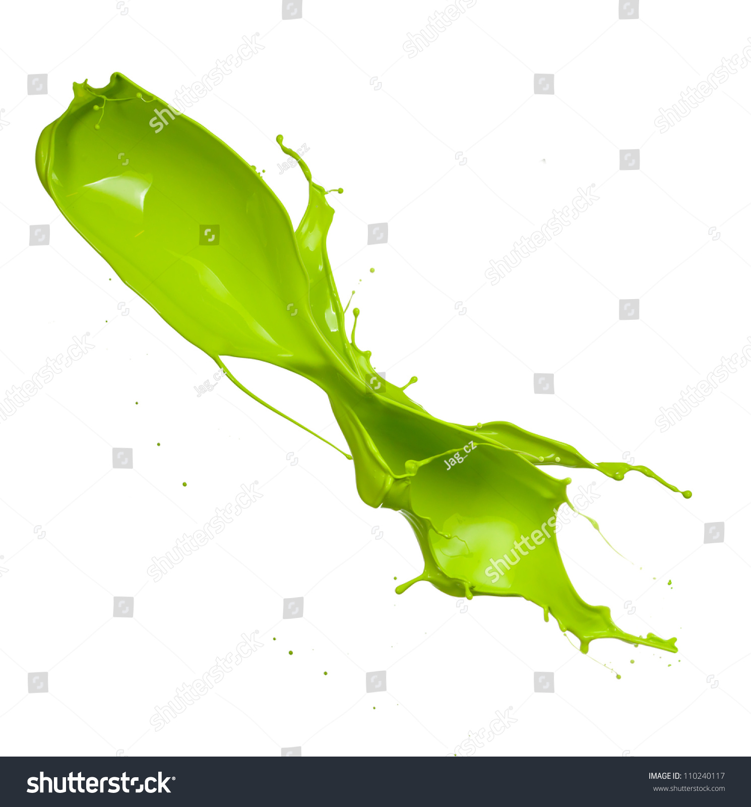 Isolated Shot Green Paint Splash On Stock Photo 110240117 - Shutterstock