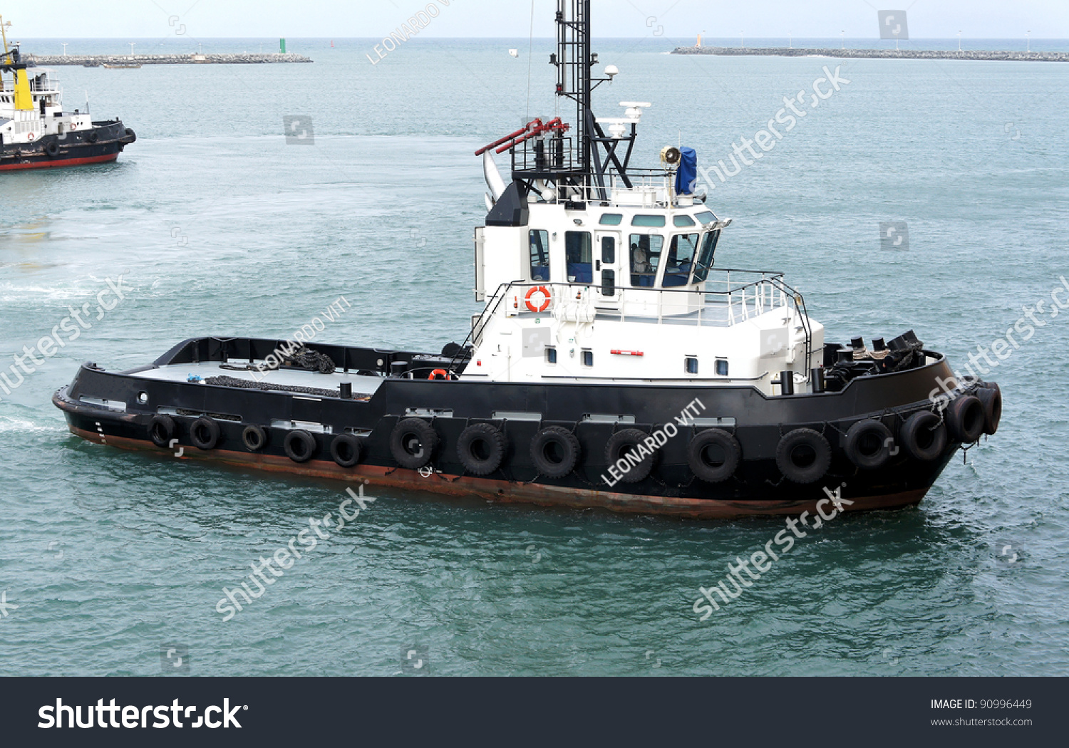 Isolated Tug Boat In Lome' Port Stock Photo 90996449 : Shutterstock