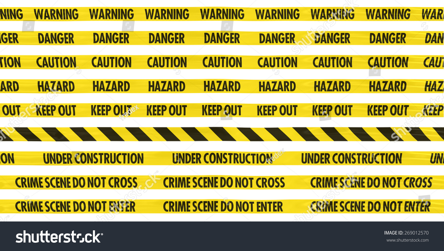 Isolated Yellow Barrier Tape Line Collection のイラスト素材