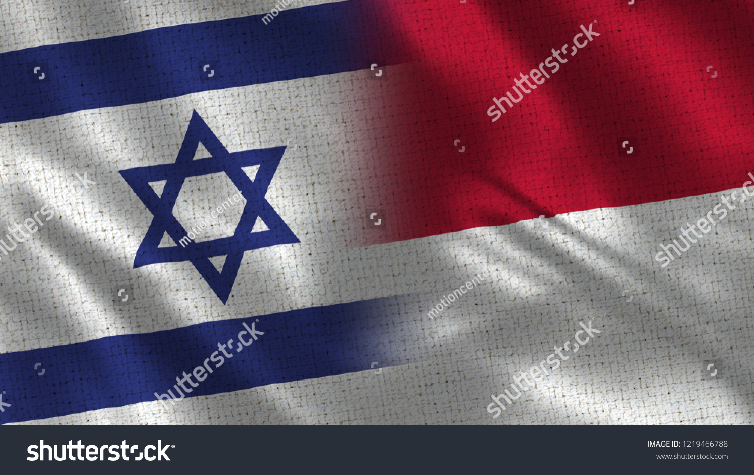 Israel Indonesia 3d Illustration Two Flag Stock Illustration 1219466788 ...