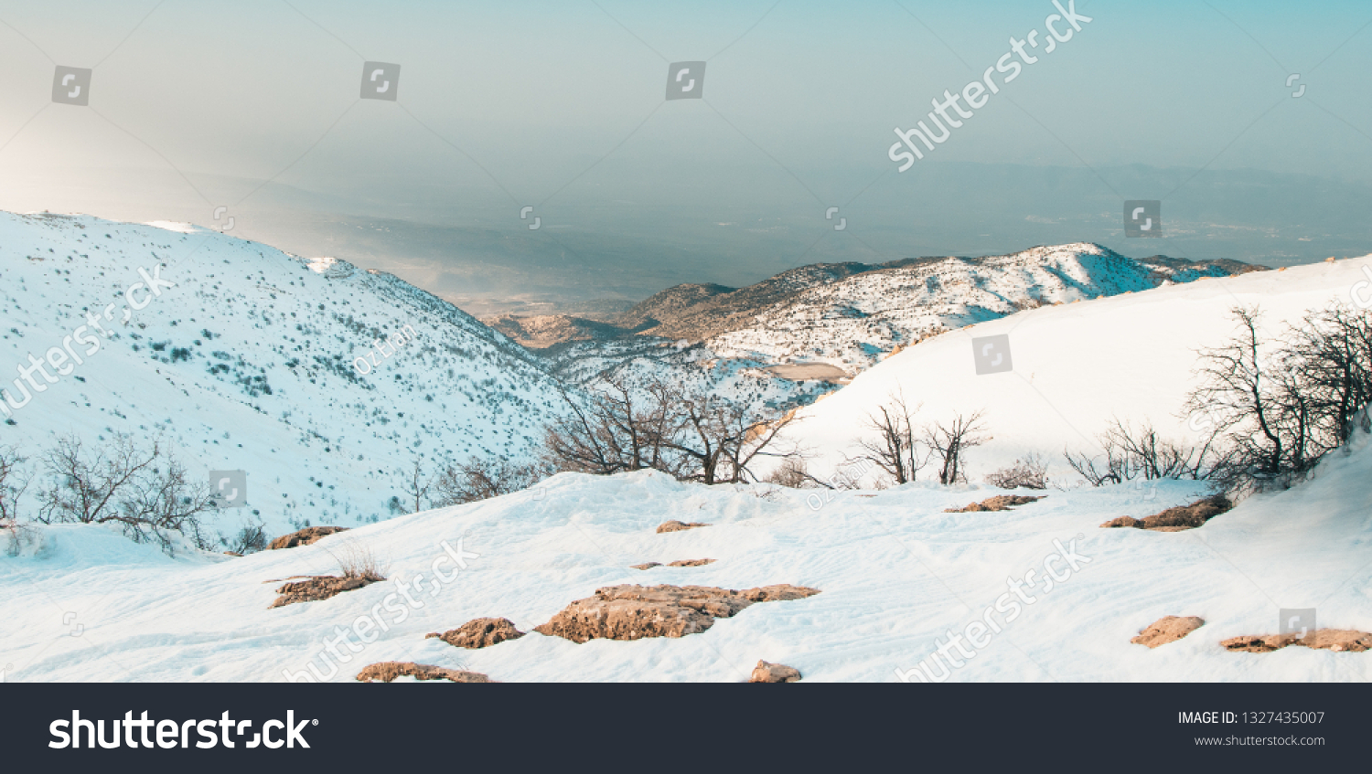 Israel Mount Hermon Covered Snow Stock Photo 1327435007 | Shutterstock