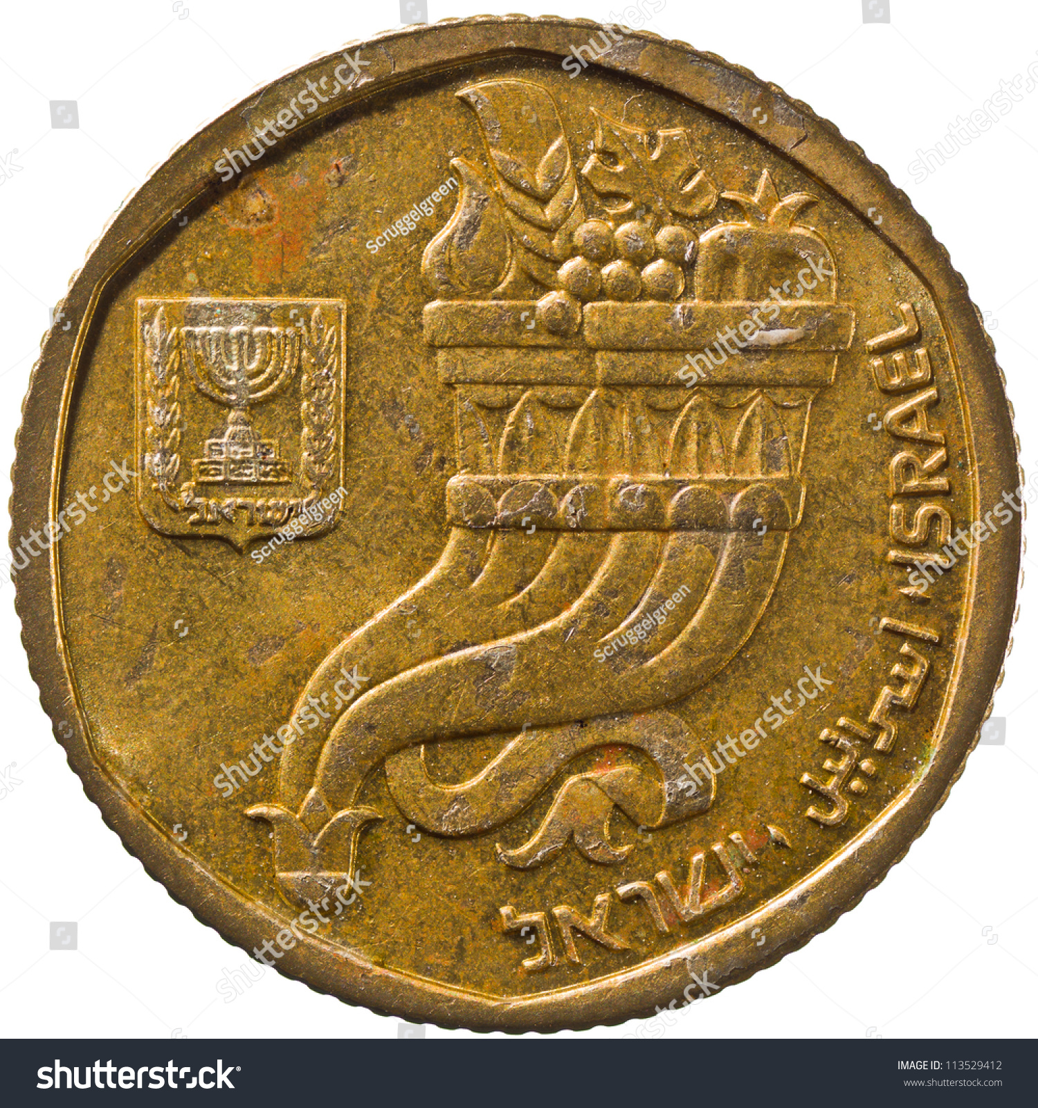 Israel Sheqalim Coin, 5 Sheqalim Stock Photo 113529412 : Shutterstock