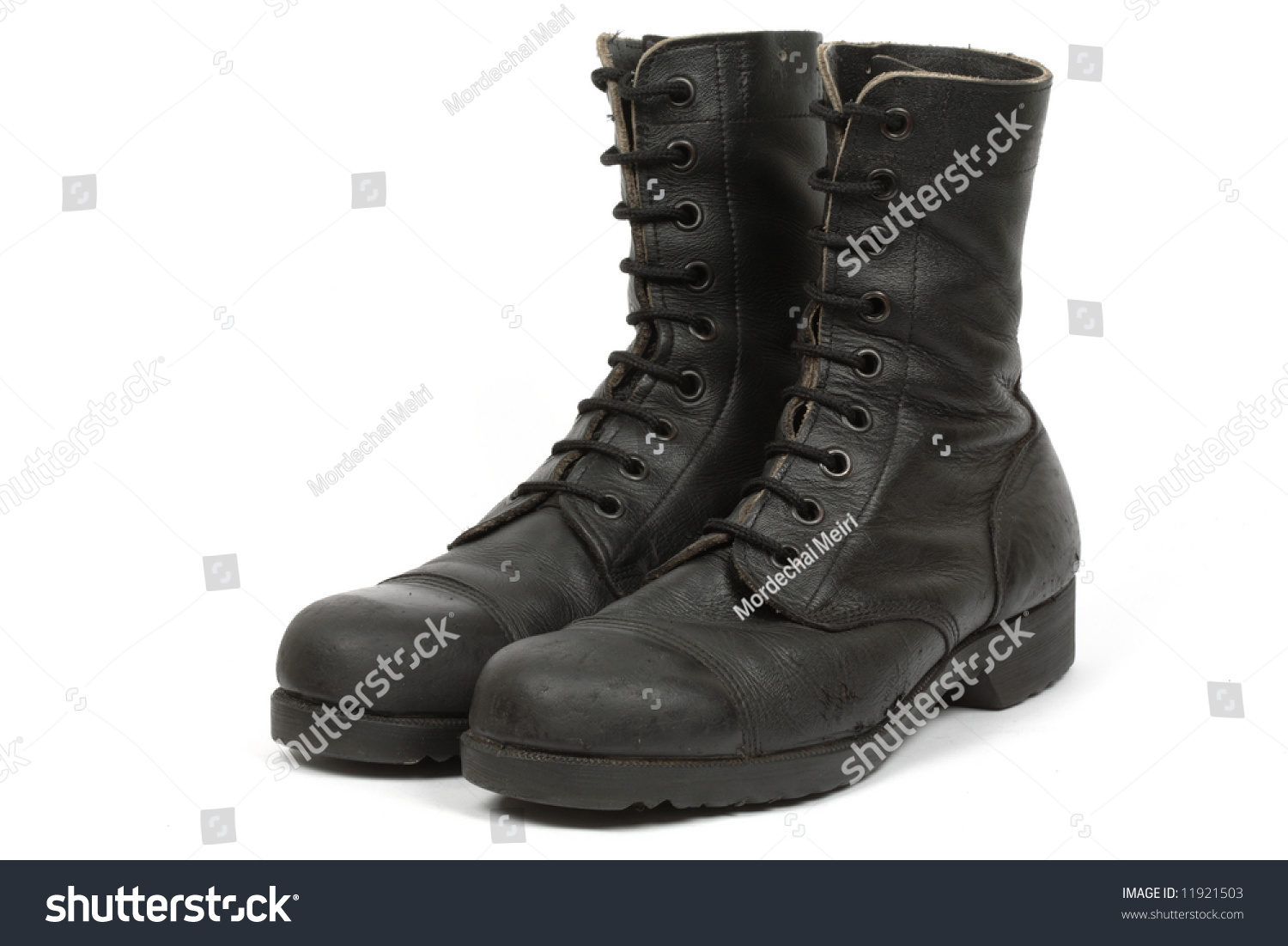 Israeli Army Boots Isolated Stock Photo 11921503 - Shutterstock