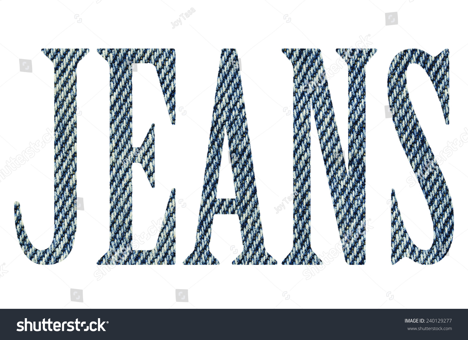 Jeans Letter Using By Jeans Texture Stock Photo (Edit Now) 240129277