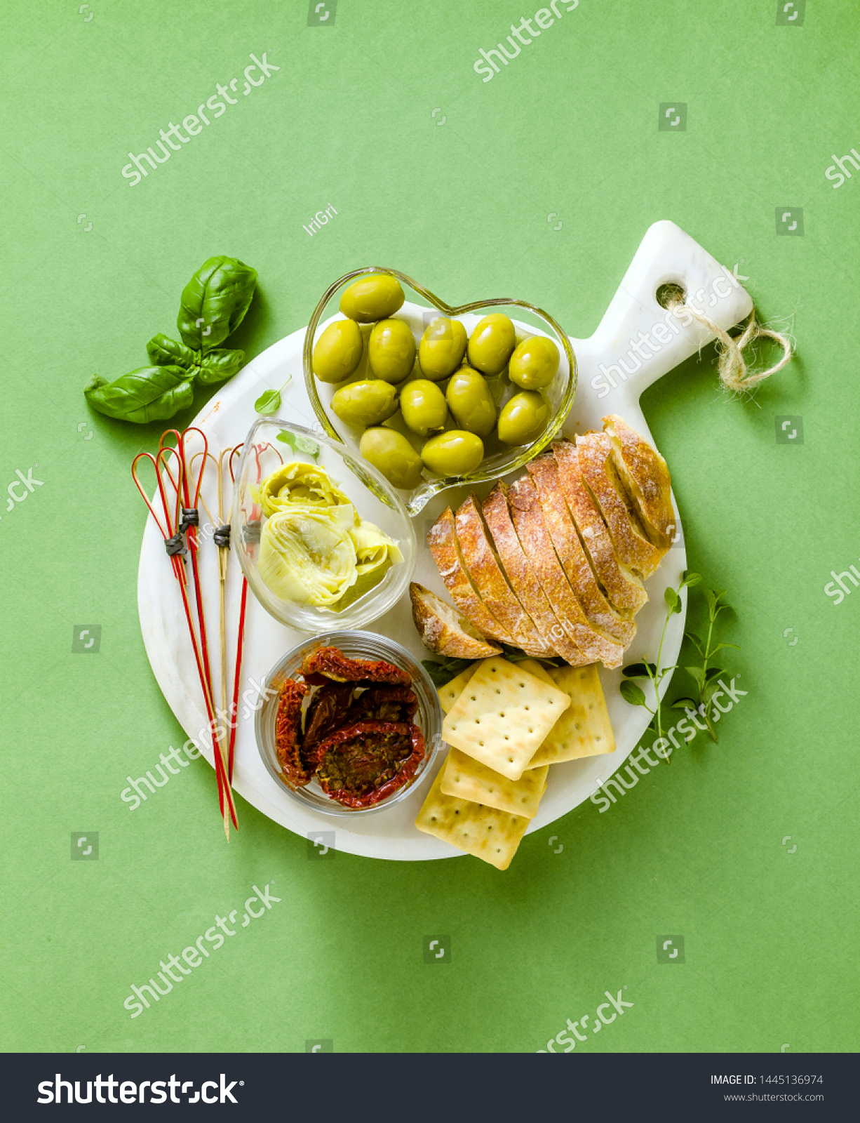 Italian Snacks Cold Appetizers On Table Stock Photo Edit Now 1445136974