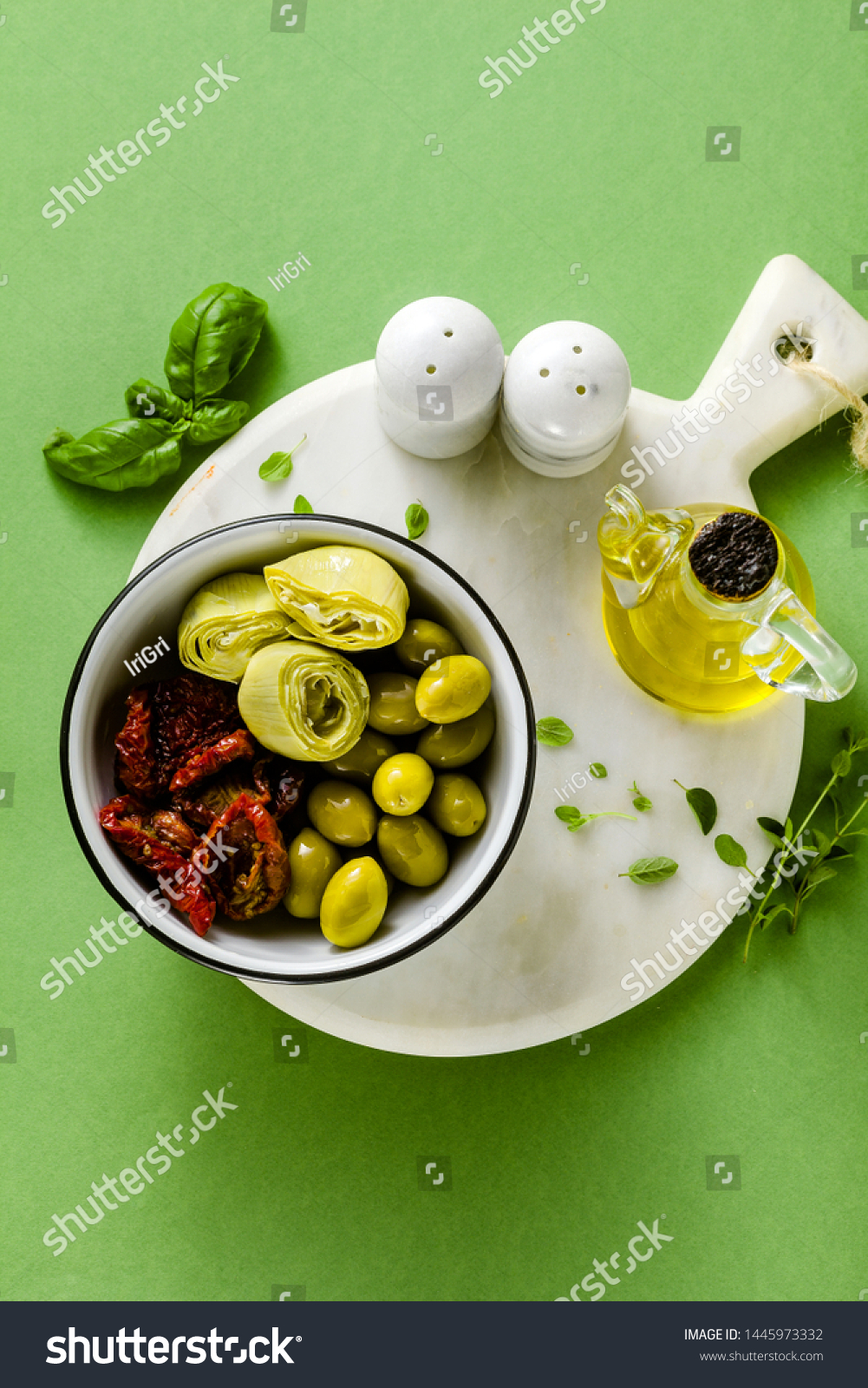 Italian Snacks Cold Appetizers On Table Stock Photo Edit Now 1445973332