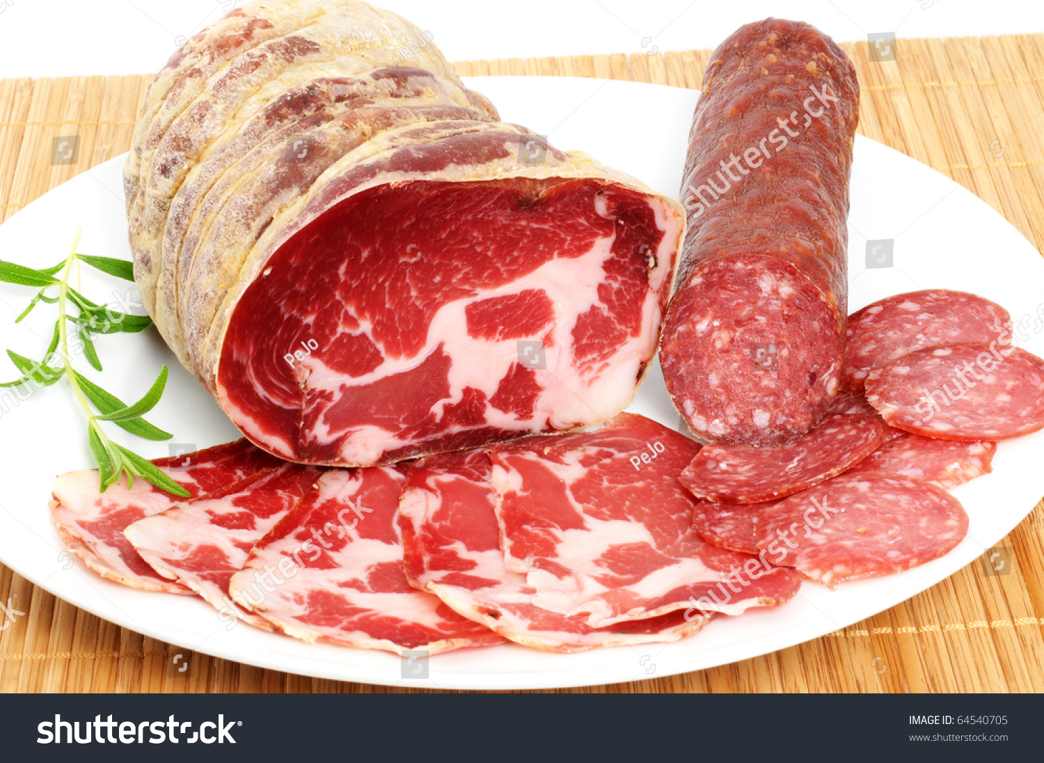 Italian Specialities Coppa Ham Wild Boar Stock Photo 64540705 ...