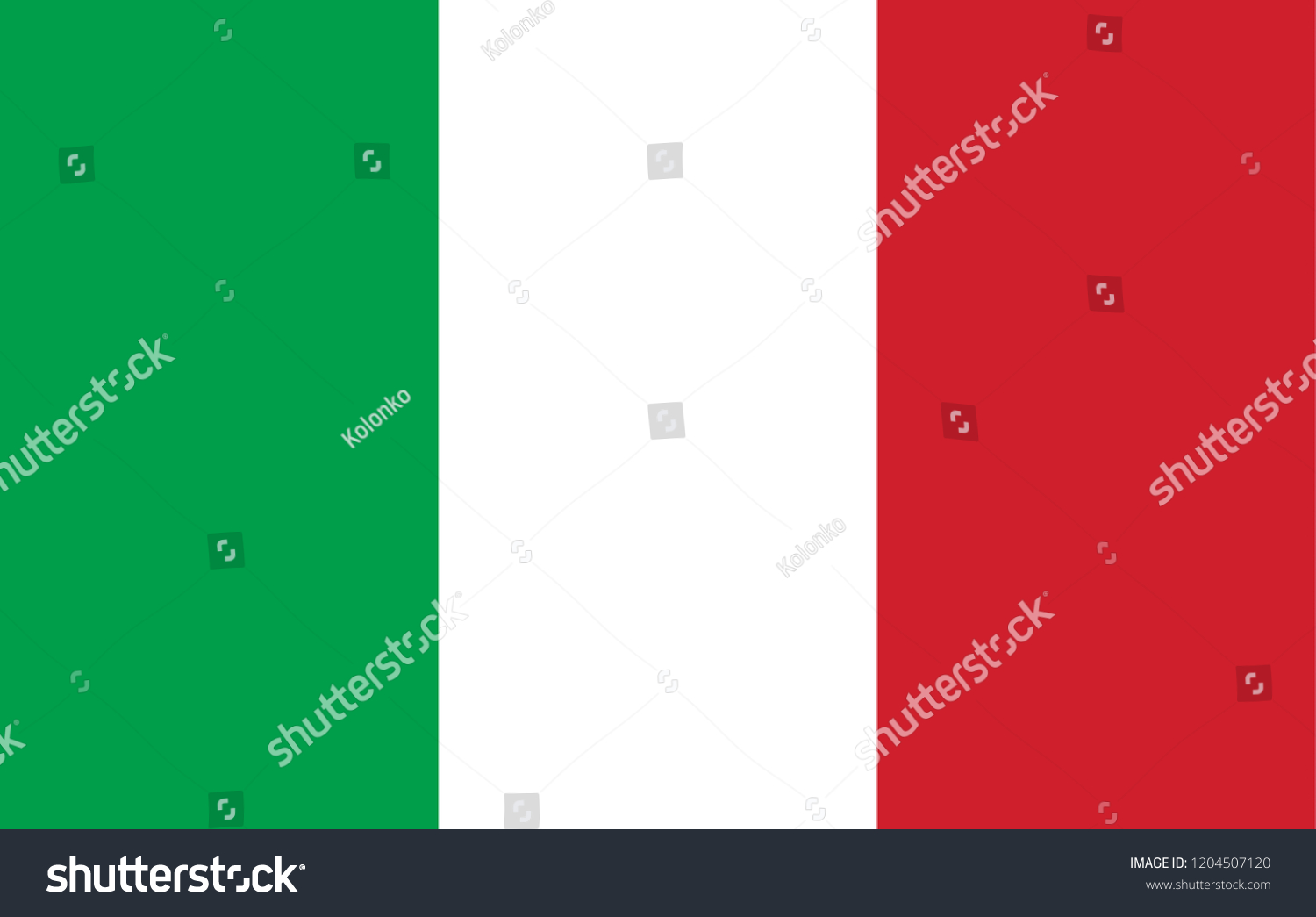 italy flag proportion color italian flag stock illustration