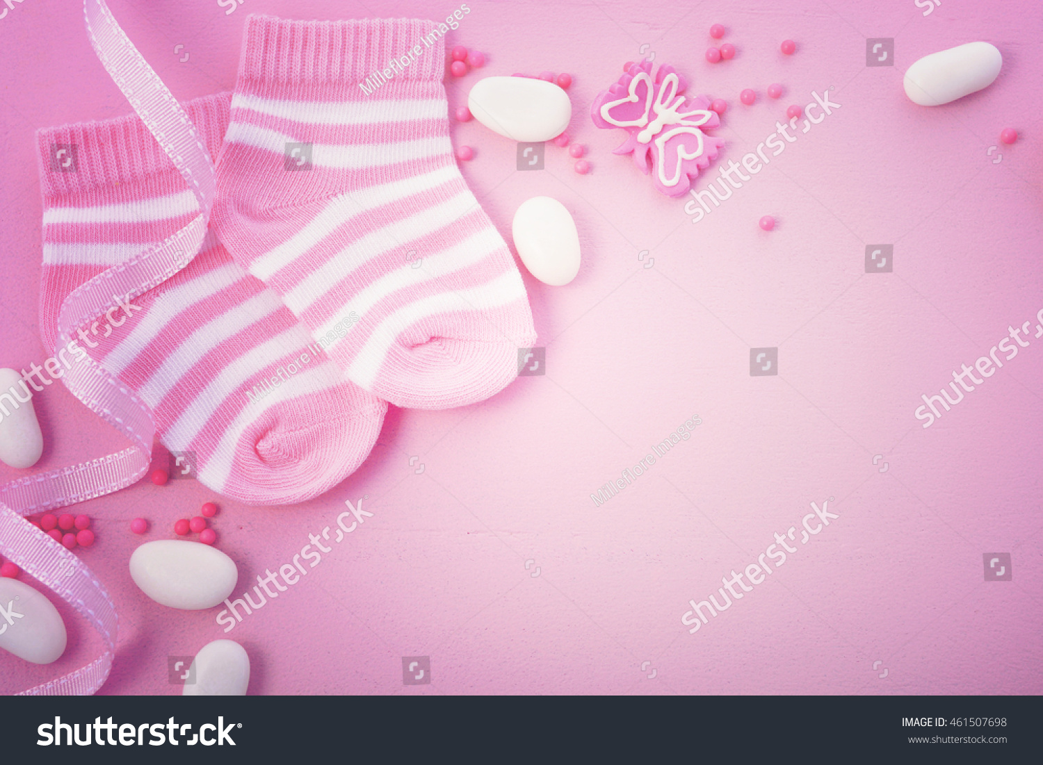 Girl Pink Theme Baby Shower Nursery Stock Photo (Edit Now) 461507698