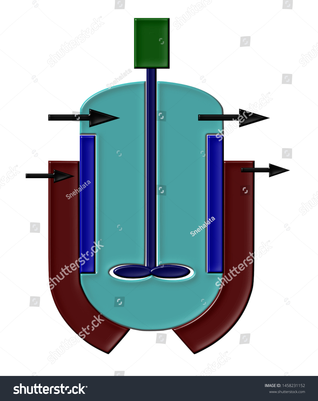 Jacketed Reactor Vessel Process Diagram Stock Illustration 1458231152