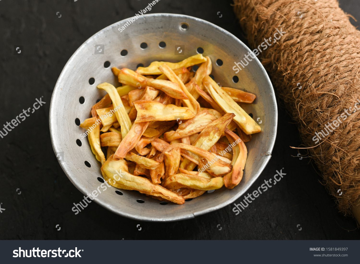 Jackfruit Chips Chakka Varuthathu Kerala Fried Stock Photo 1581849397 