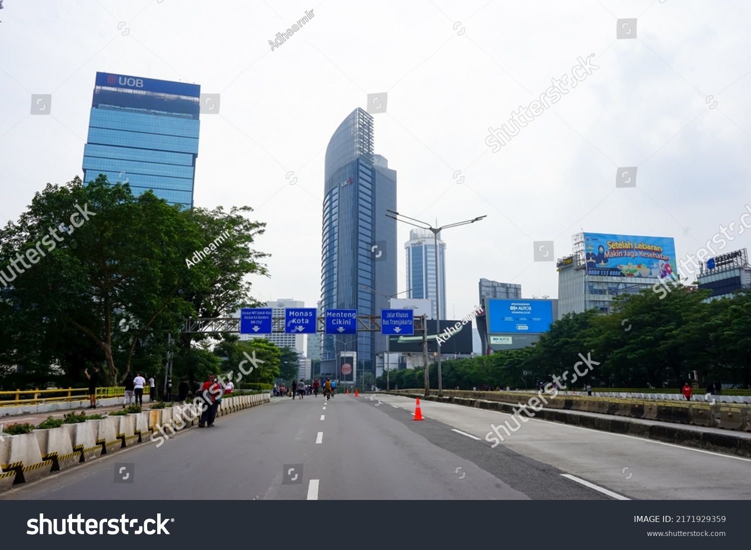 Jakartaindonesiajune 2022the Atmosphere Jalan Sudirman Central Stock