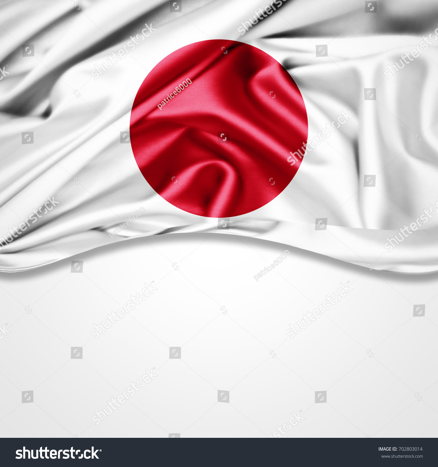 Japan Flag Silk Copyspace Your Text Stock Illustration 702803014 ...