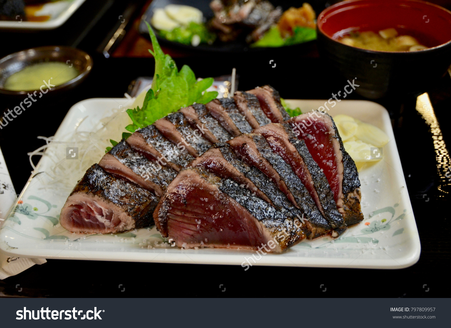 Japan Food Katsuo No Tataki Bonito Stock Photo Edit Now