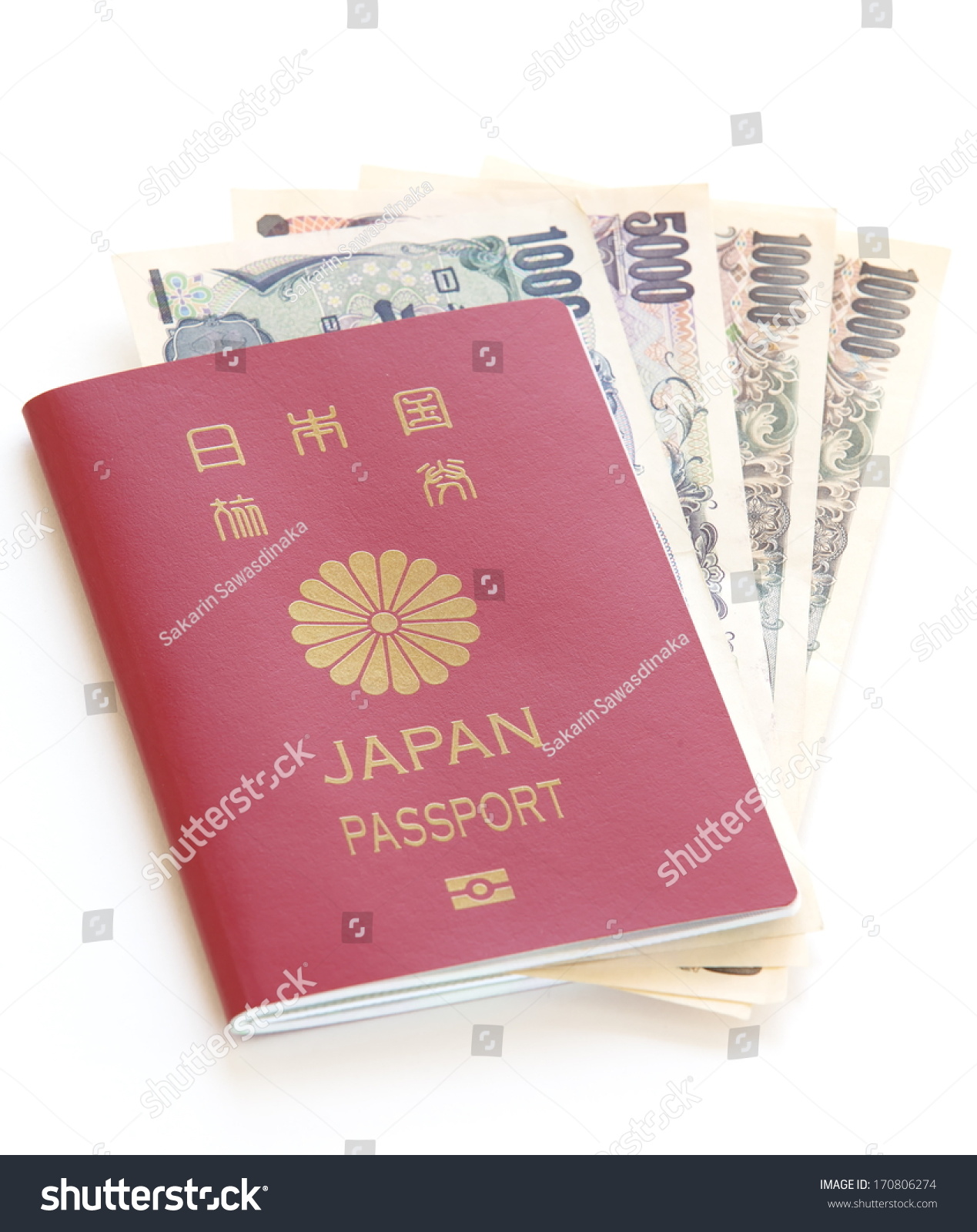 Japan Passport Japanese Yen Stock Photo 170806274 | Shutterstock