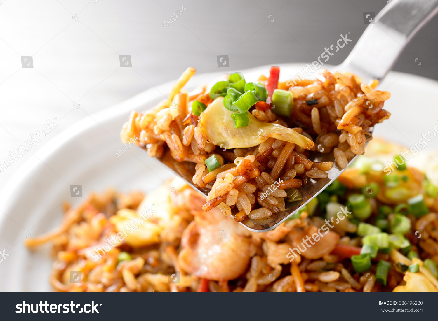 Japanese Food Sobameshi Fried Noodles Rice Stock Photo Edit Now