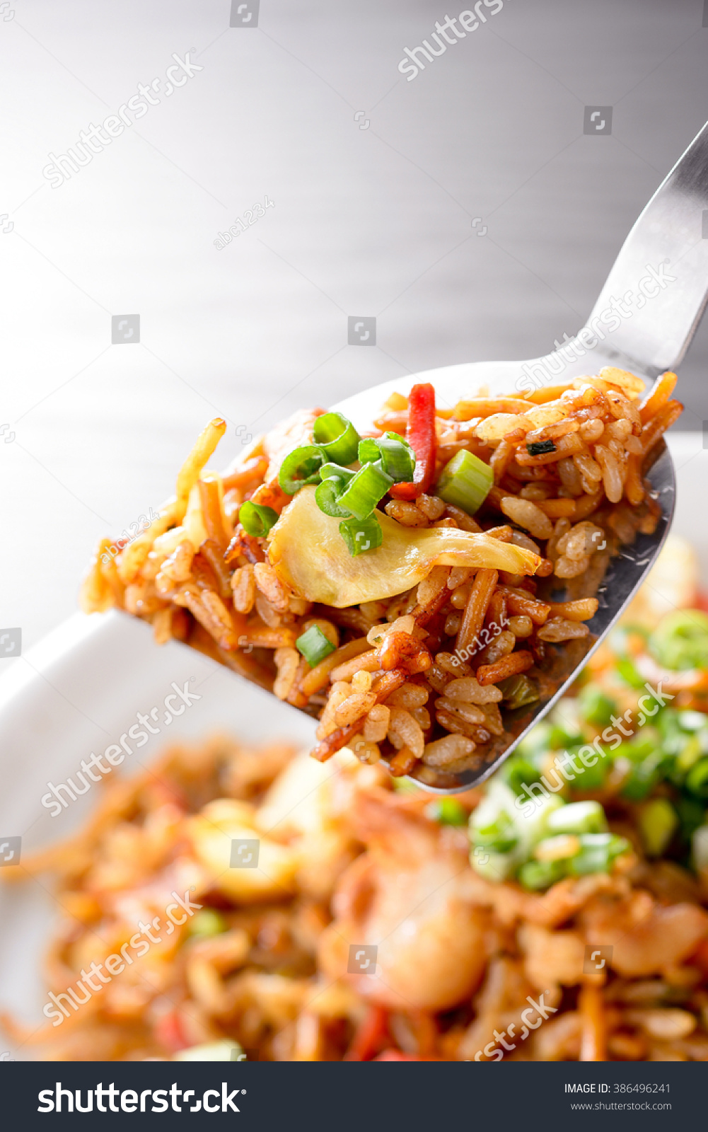 Japanese Food Sobameshi Fried Noodles Rice Stock Photo Edit Now