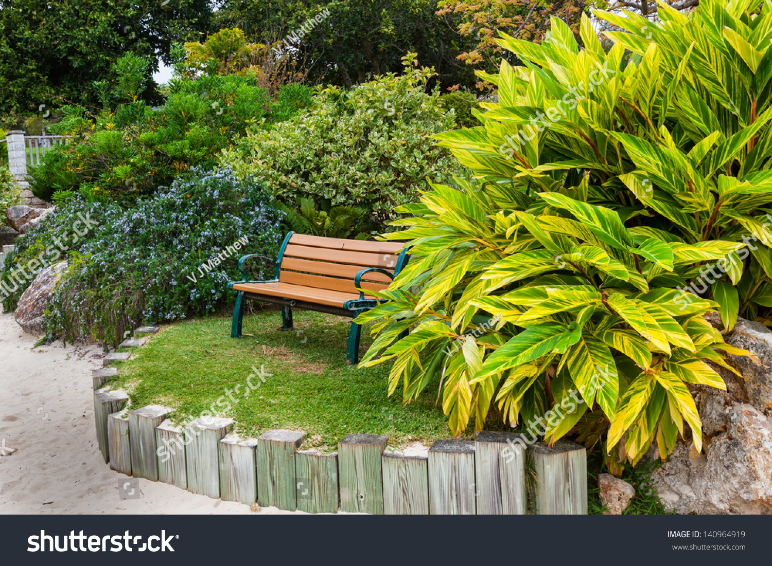 Japanese Garden Bermuda Botanical Gardens Hamilton Stock Photo