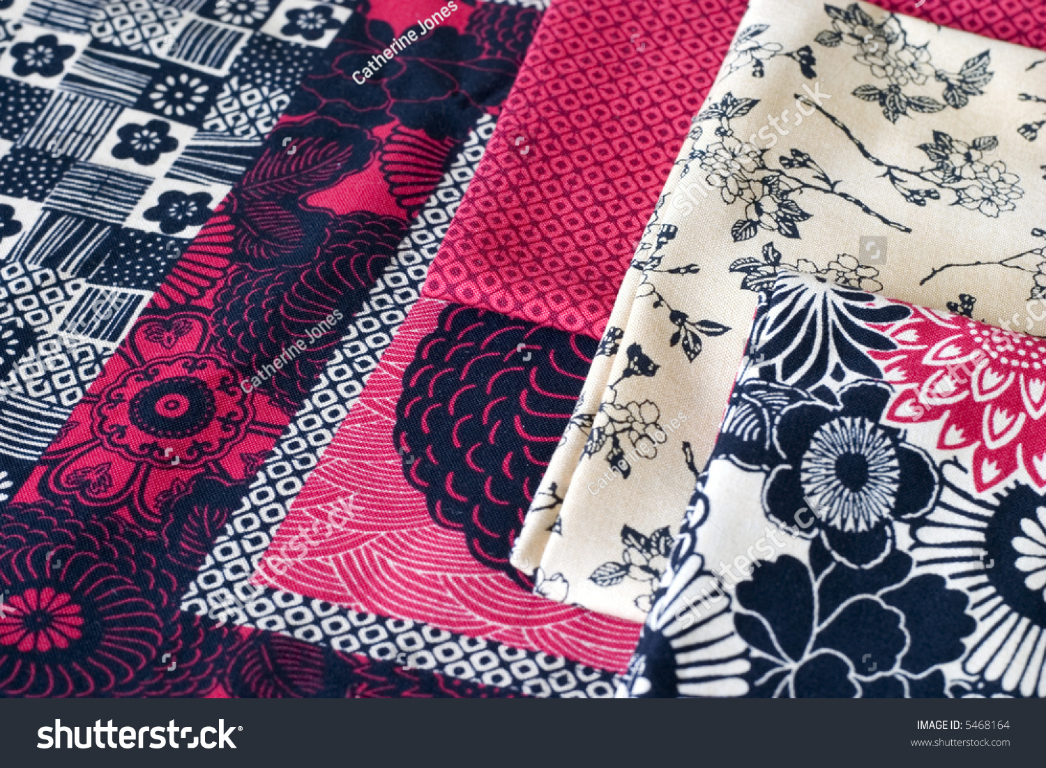 Japanese Quilting Fabrics Stock Photo 5468164 : Shutterstock