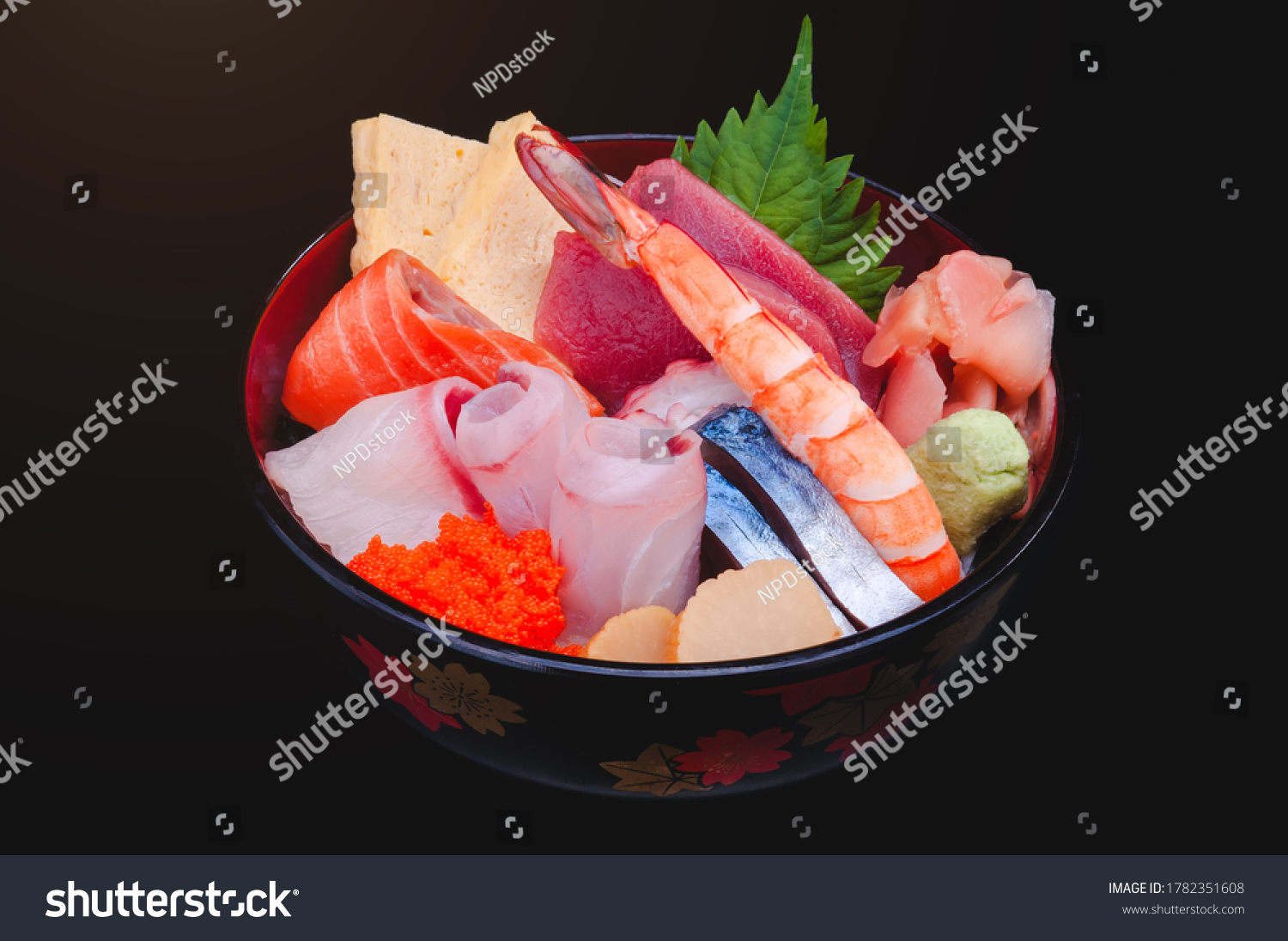 Japanese Sashimi Rice Bowl Chirashi Don Stock Photo 1782351608 ...