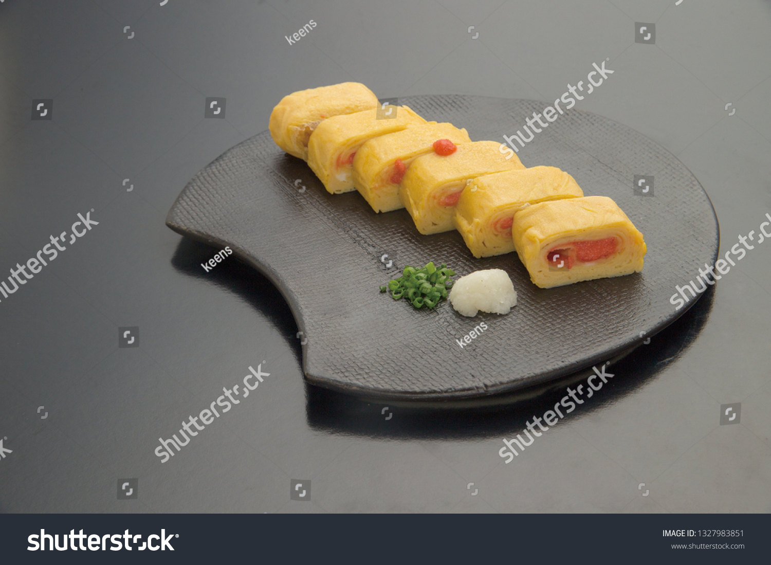 Japanesestyle Rolled Omelette Seasoned Cod Roe Stock Photo Edit Now