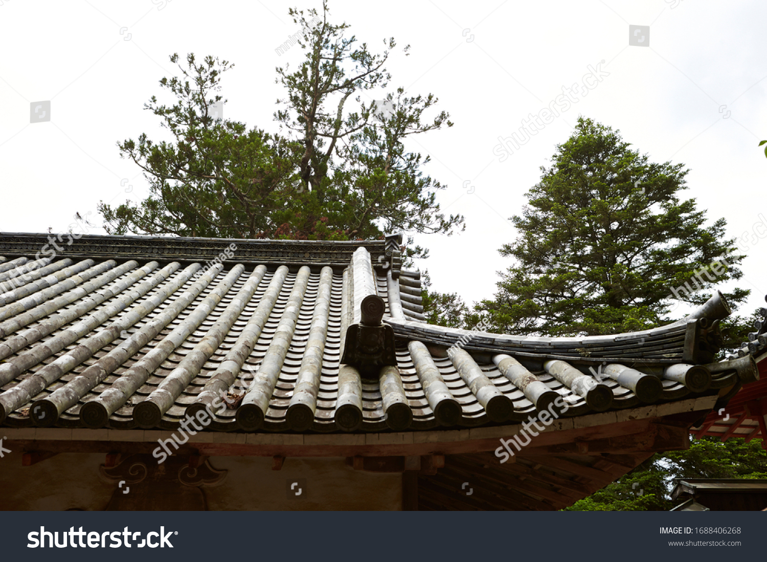 Japanese Traditional Building Kawara Roof Tiles Stock Photo (Edit Now ...